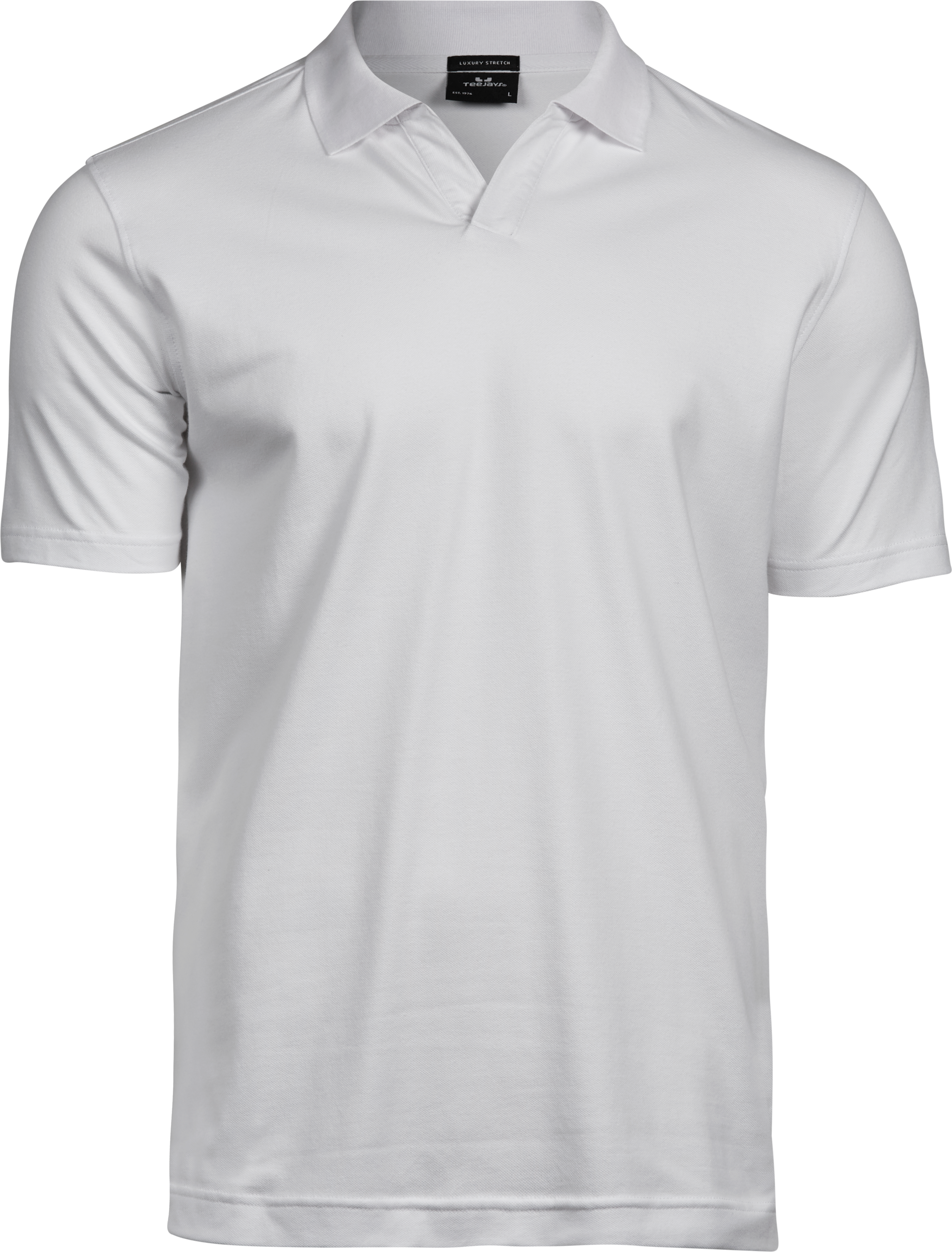 Luxury Stretch V-Neck Polo, piké för herrar från Tee Jays i Vit
