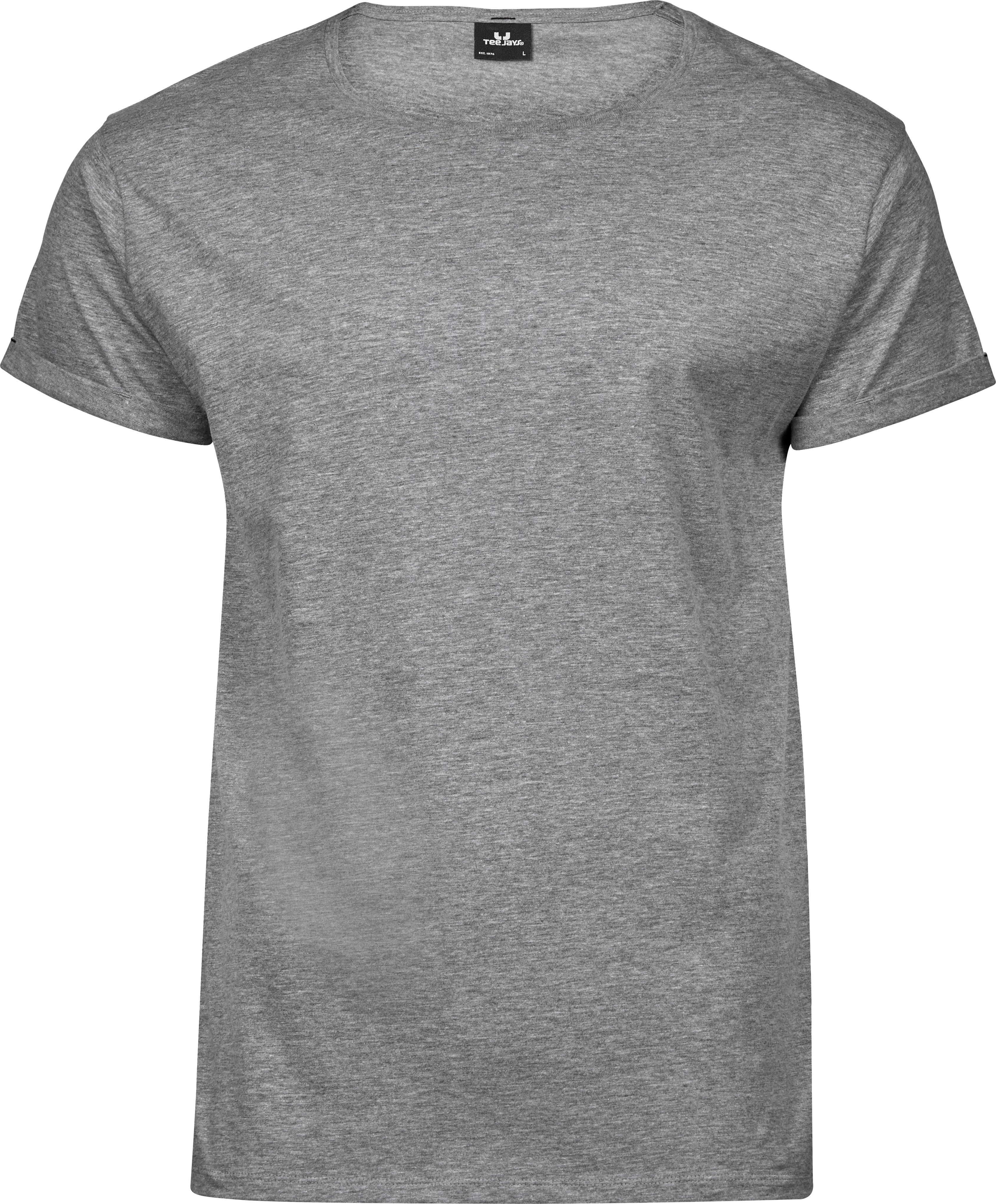 Roll-Up Tee, t-shirt för herrar från Tee Jays i Grå melange