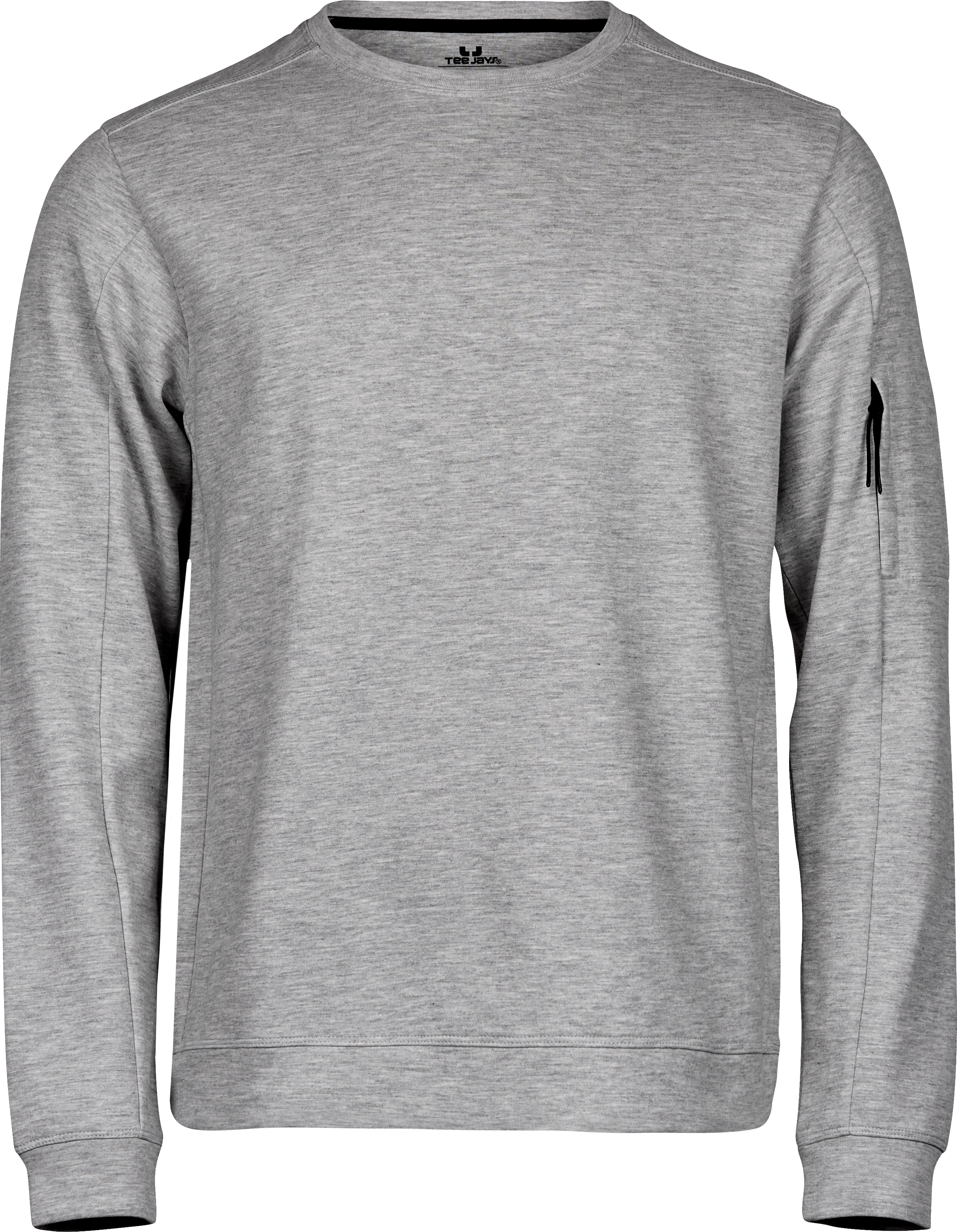 Athletic Crew Neck Sweat, sweatshirt för herrar från Tee Jays i Grå melange