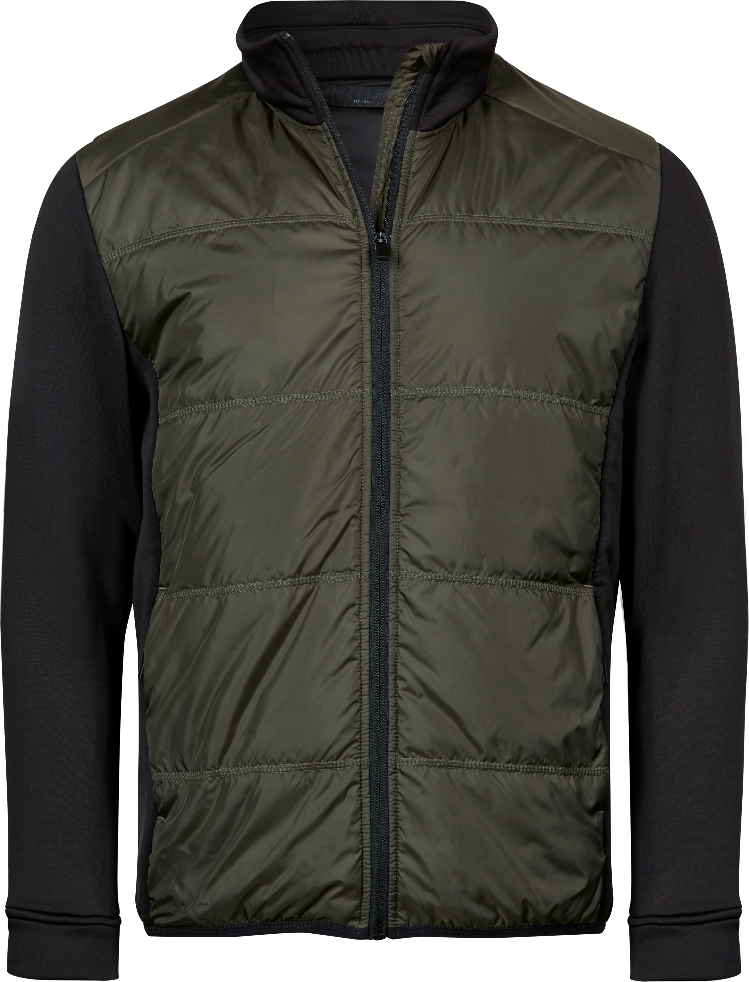 Hybrid-Stretch Jacket, jacka för herrar från Tee Jays i Djupgrön/Svart