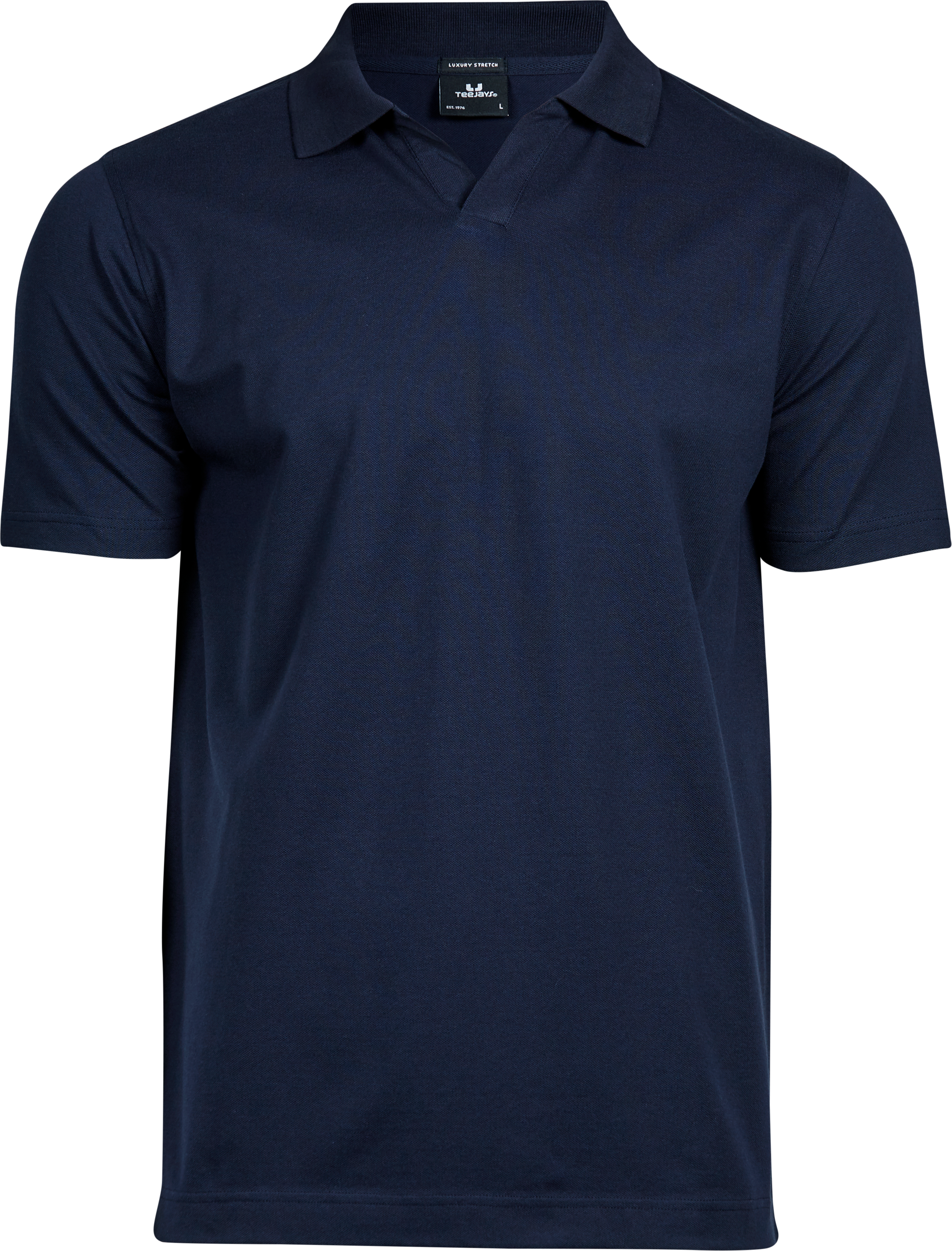 Luxury Stretch V-Neck Polo, piké för herrar från Tee Jays i Marinblå