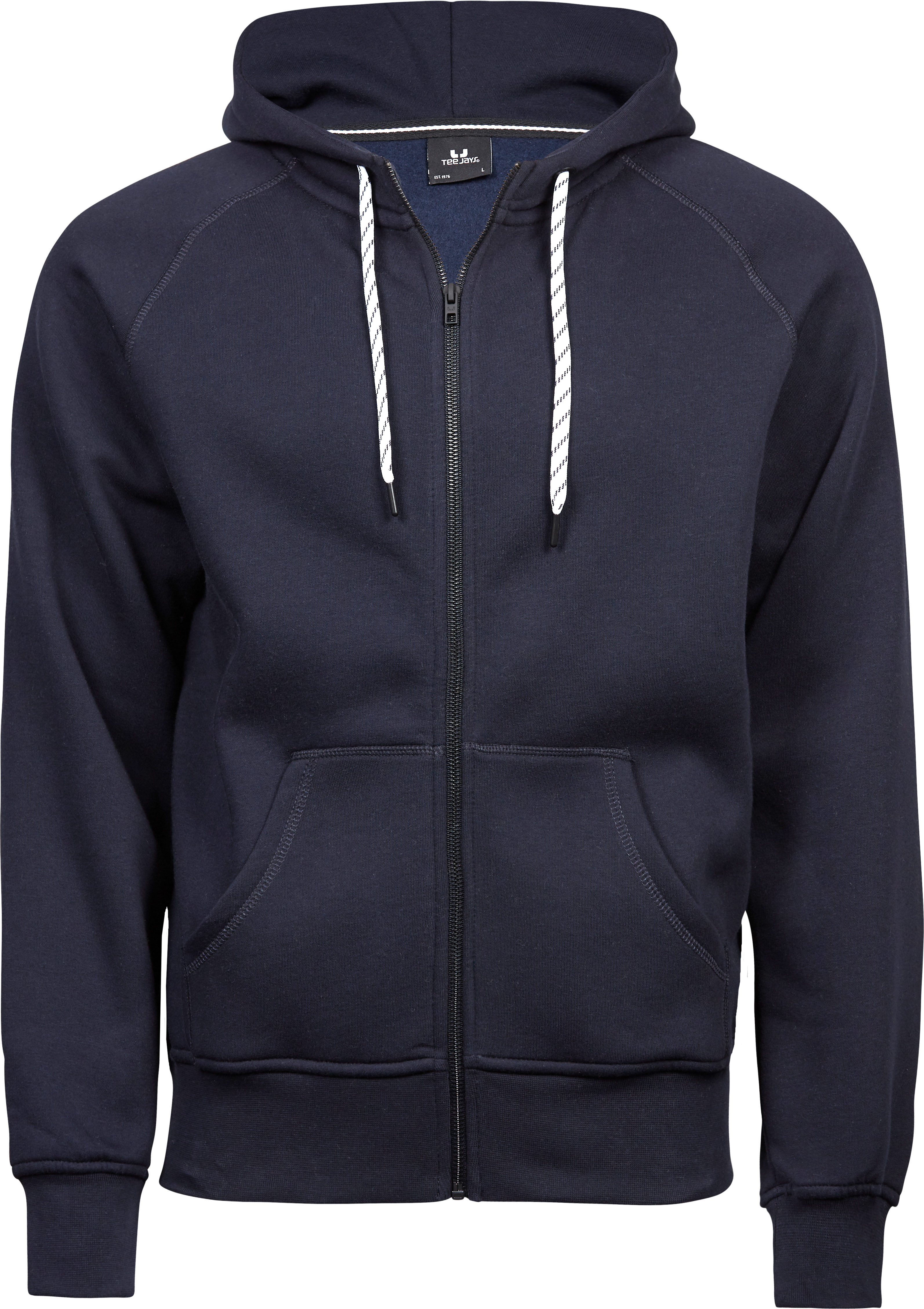 Fashion Full Zip Hood, huvtröja för herrar från Tee Jays i Marinblå