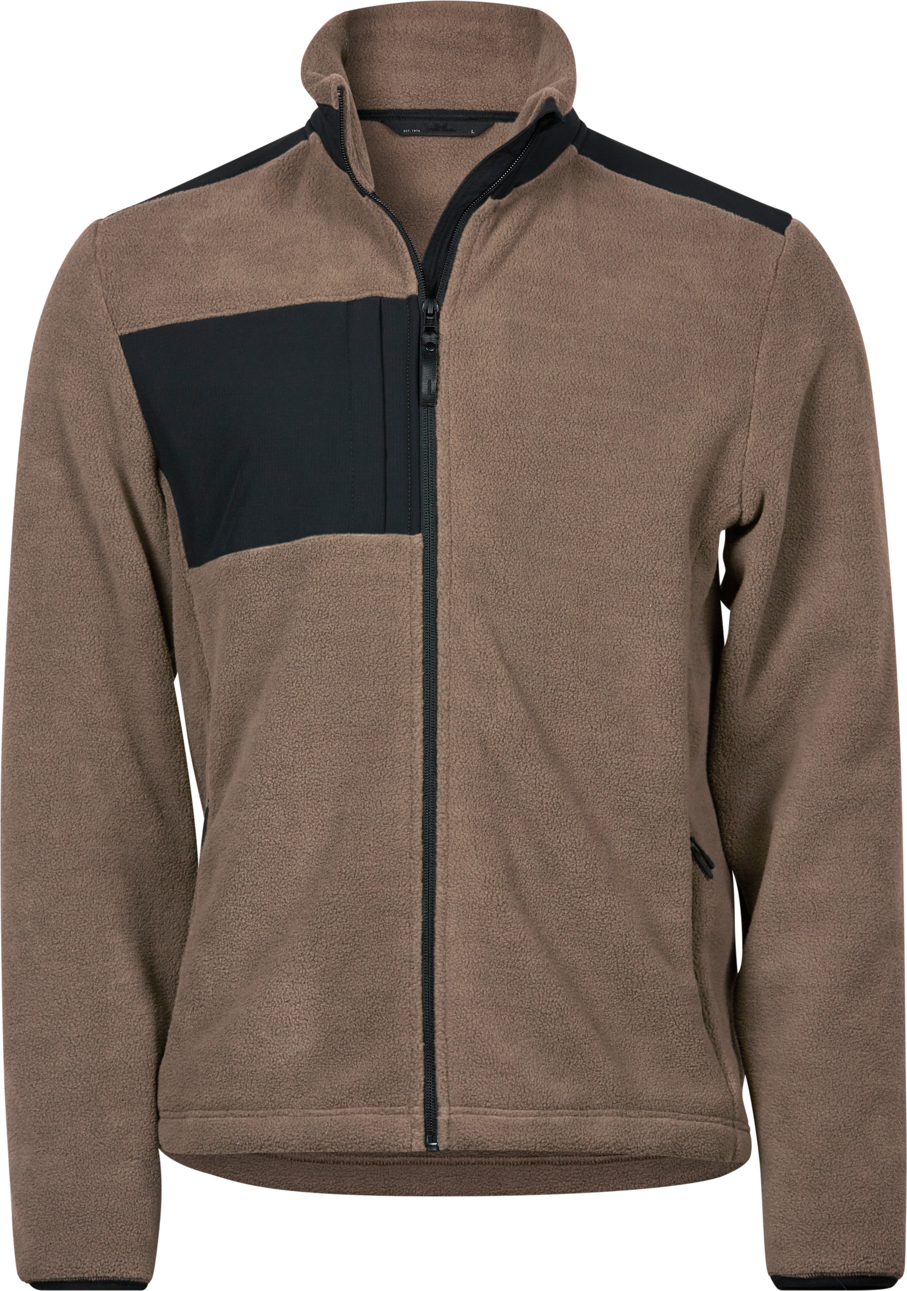 Mountain Fleece, fleecejacka för herrar från Tee Jays i Lergrå/Svart