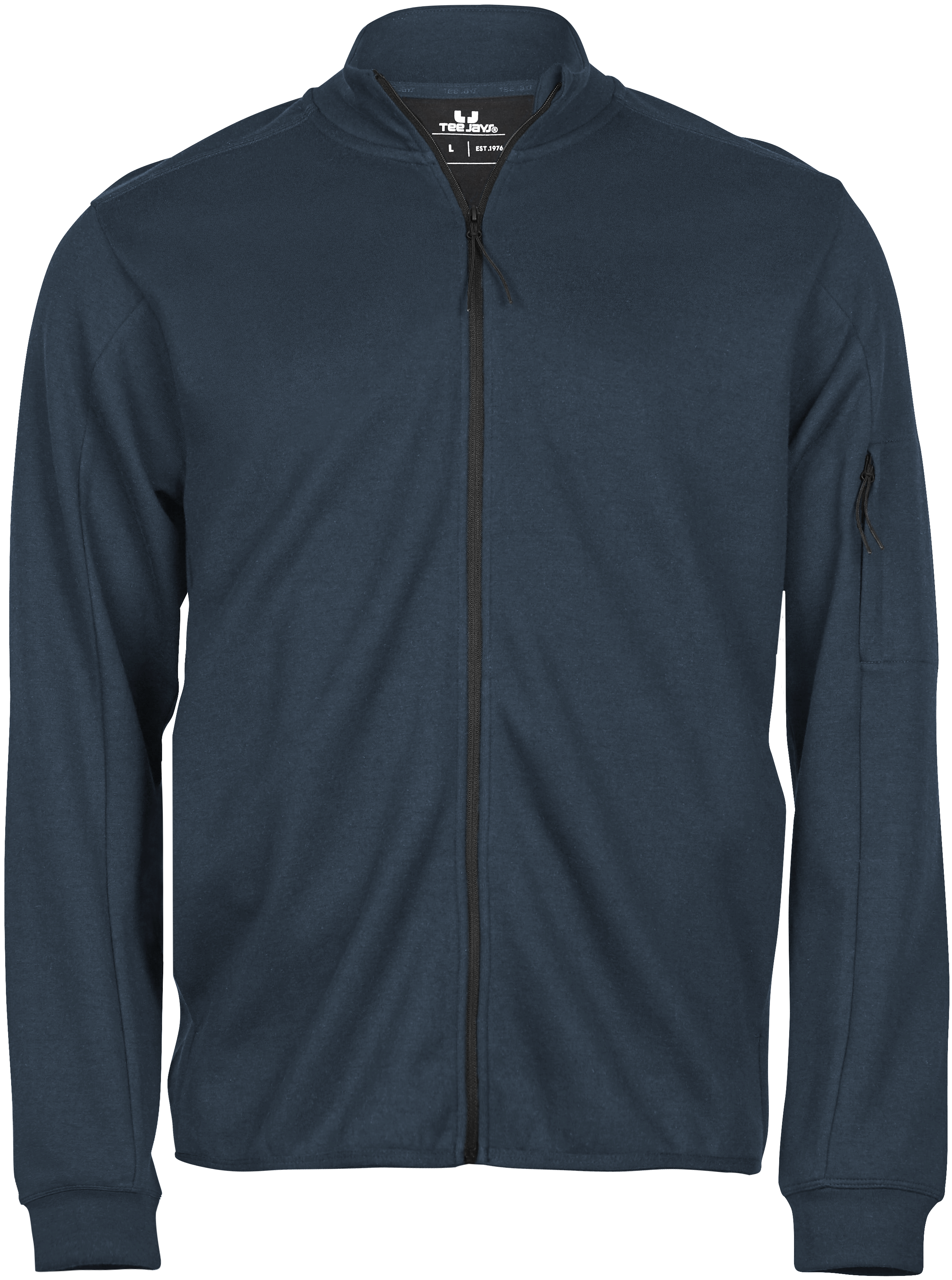 Athletic Full Zip Sweat, sweatshirt för herrar från Tee Jays i Bläckblå