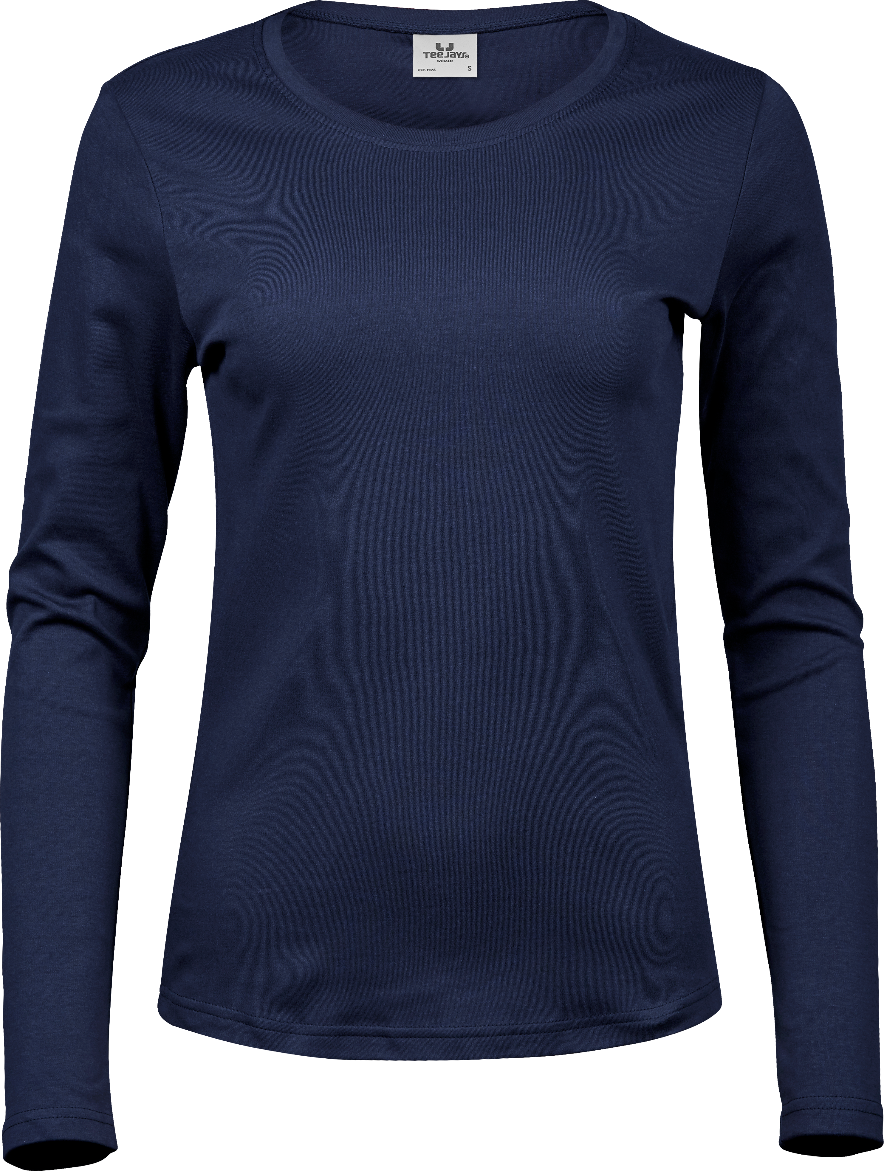 Long Sleeve Interlock Tee, långärmad t-shirt för damer från Tee Jays i Marinblå