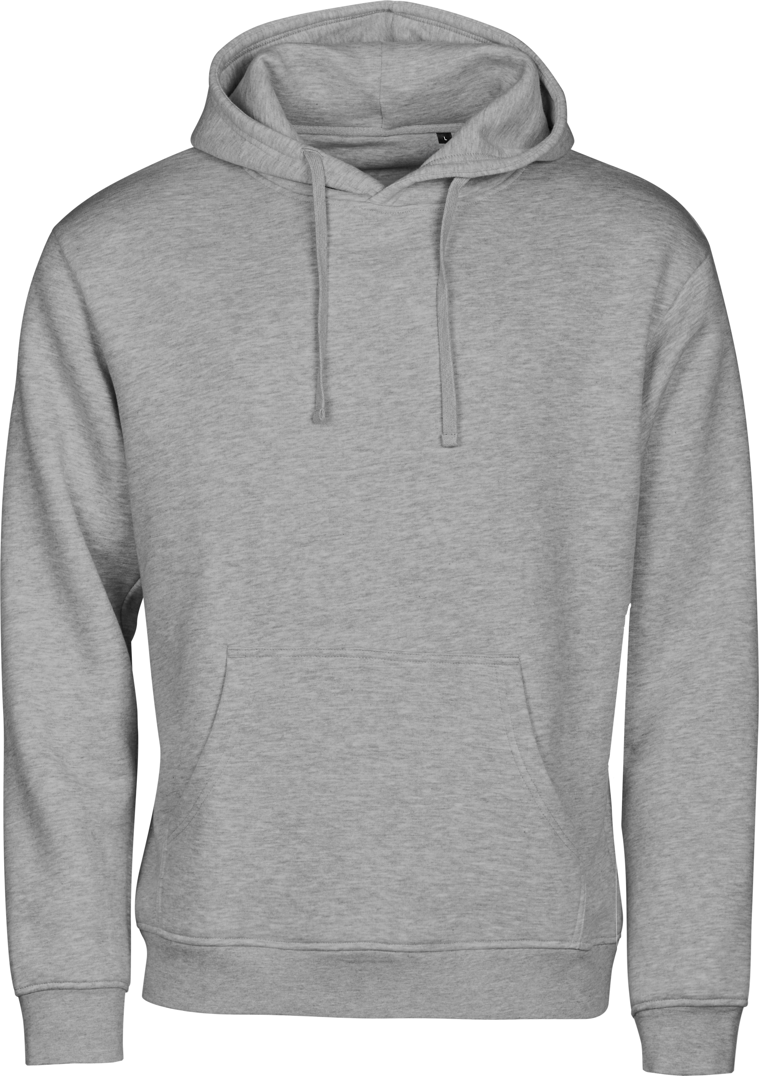 Unlabeled Hoodie, huvtröja unisex från Tee Jays i Grå melange