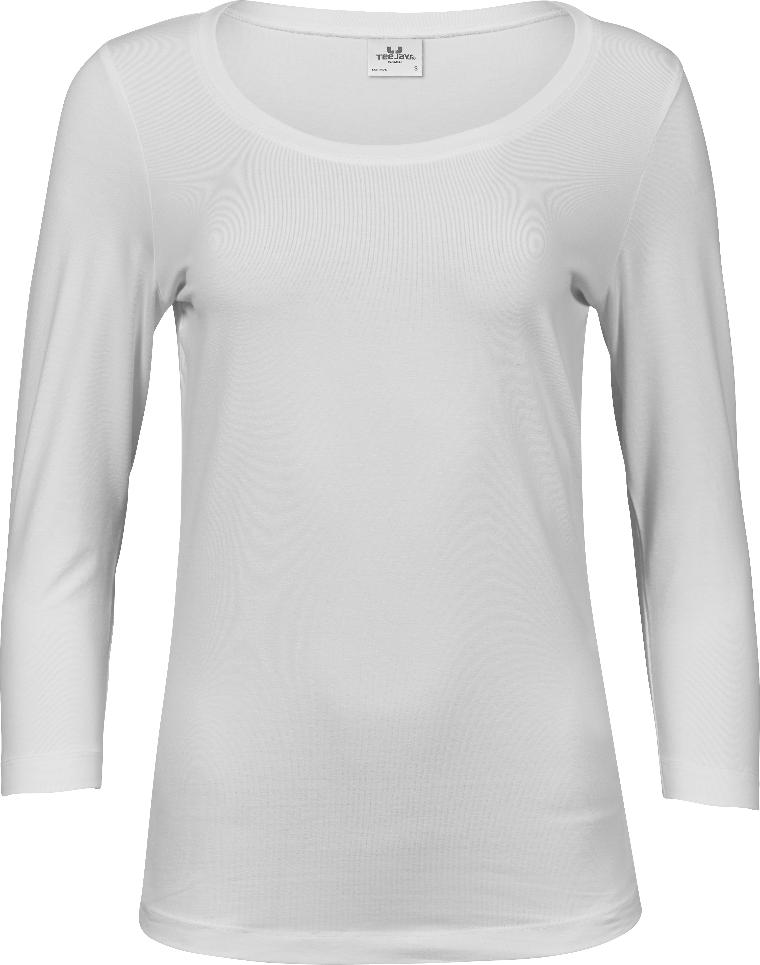 Stretch 3/4 Sleeve Tee, t-shirt för damer från Tee Jays i Vit