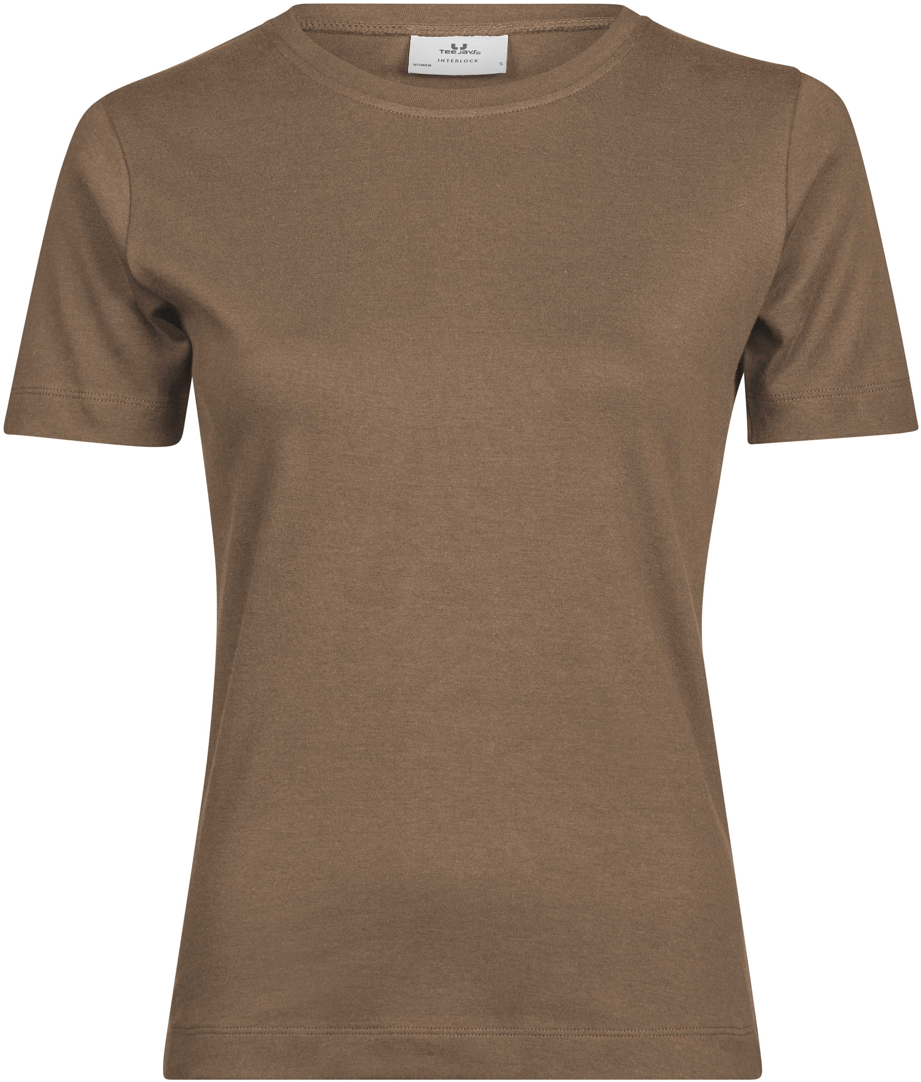 Interlock Tee, t-shirt för damer från Tee Jays i Träbrun