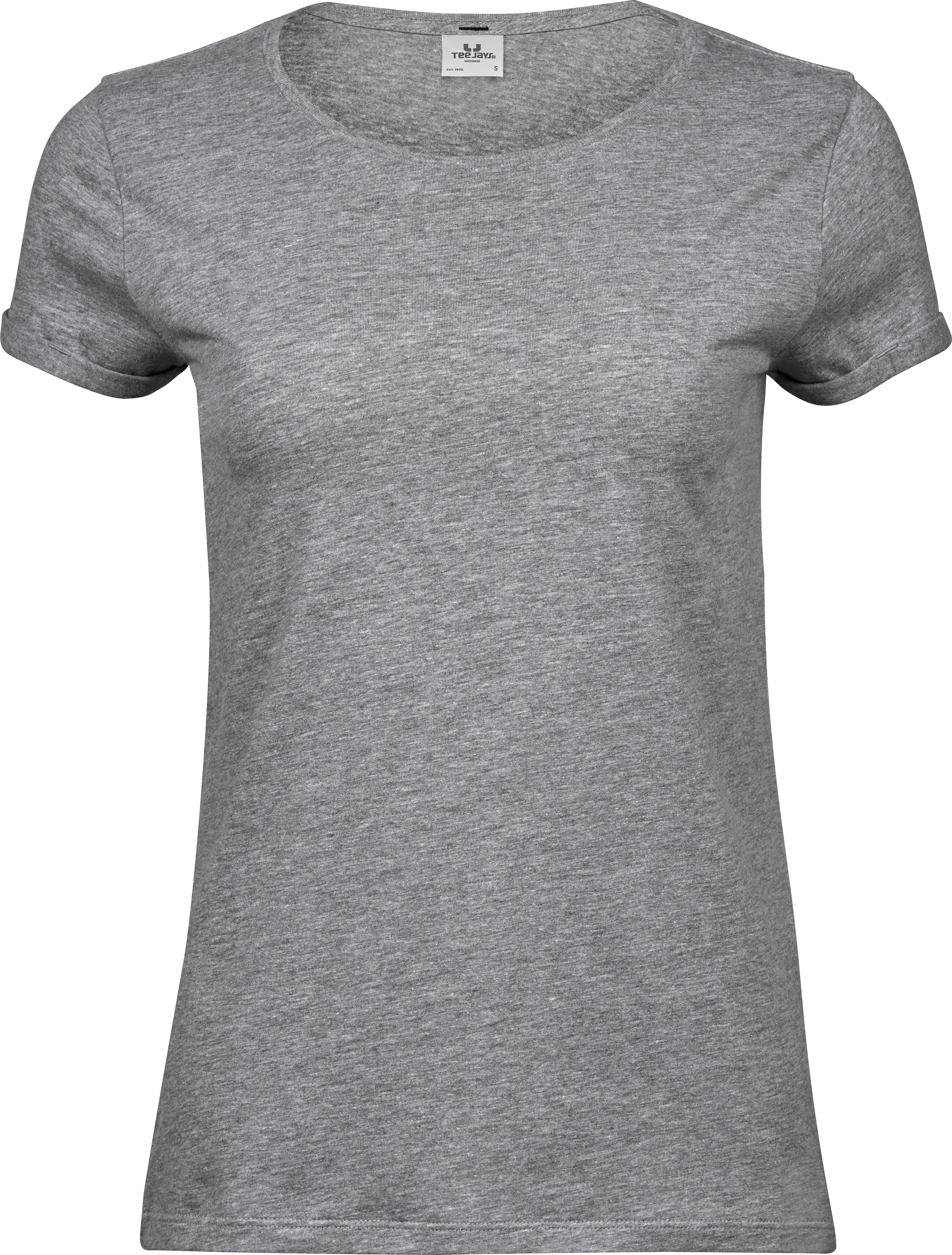 Roll-Up Tee, t-shirt för damer från Tee Jays i Grå melange