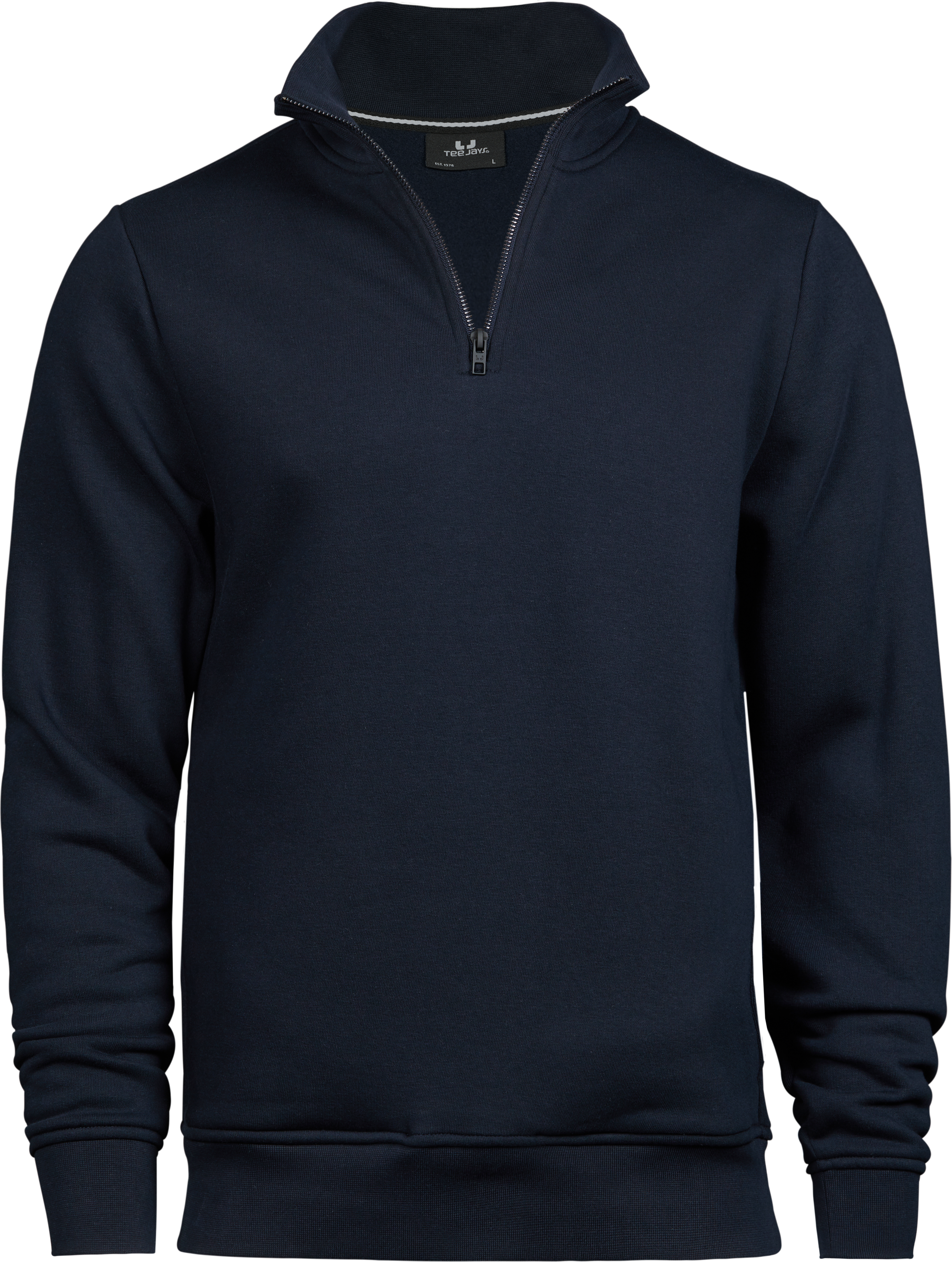 Half Zip Sweatshirt, sweatshirt för herrar från Tee Jays i Marinblå