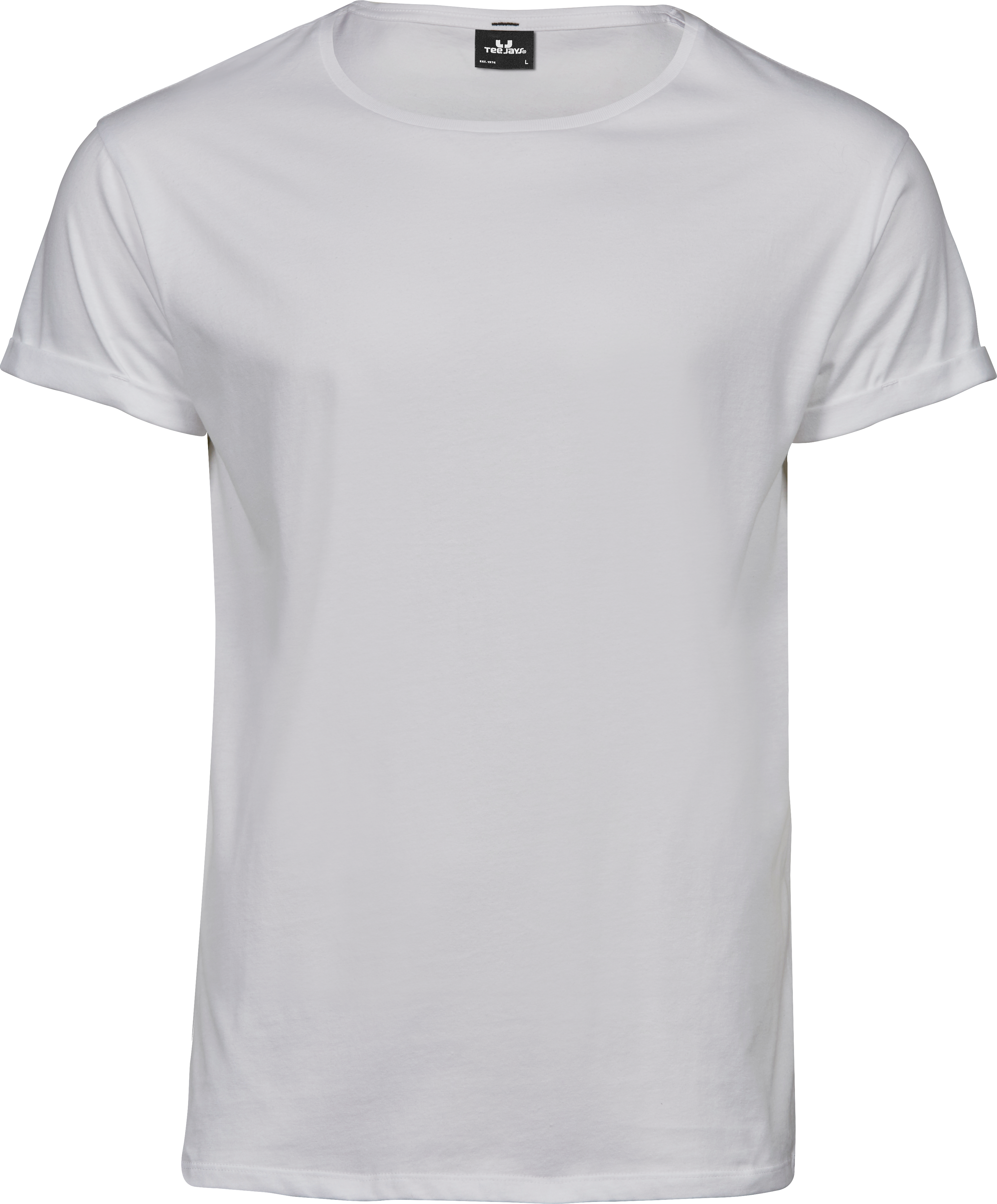 Roll-Up Tee, t-shirt för herrar från Tee Jays i Vit