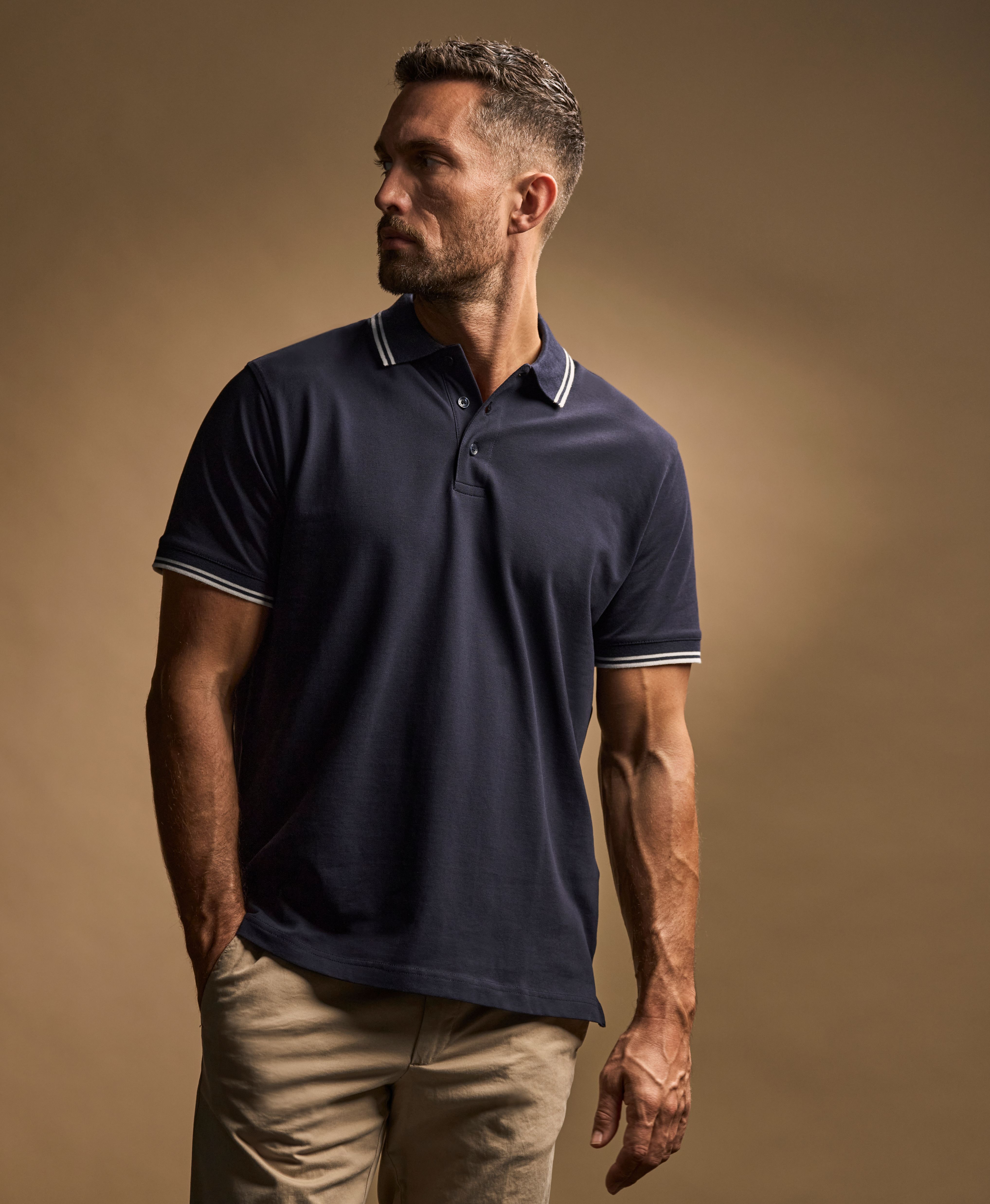 Tee Jays 1407 Luxury Stripe Stretch Polo