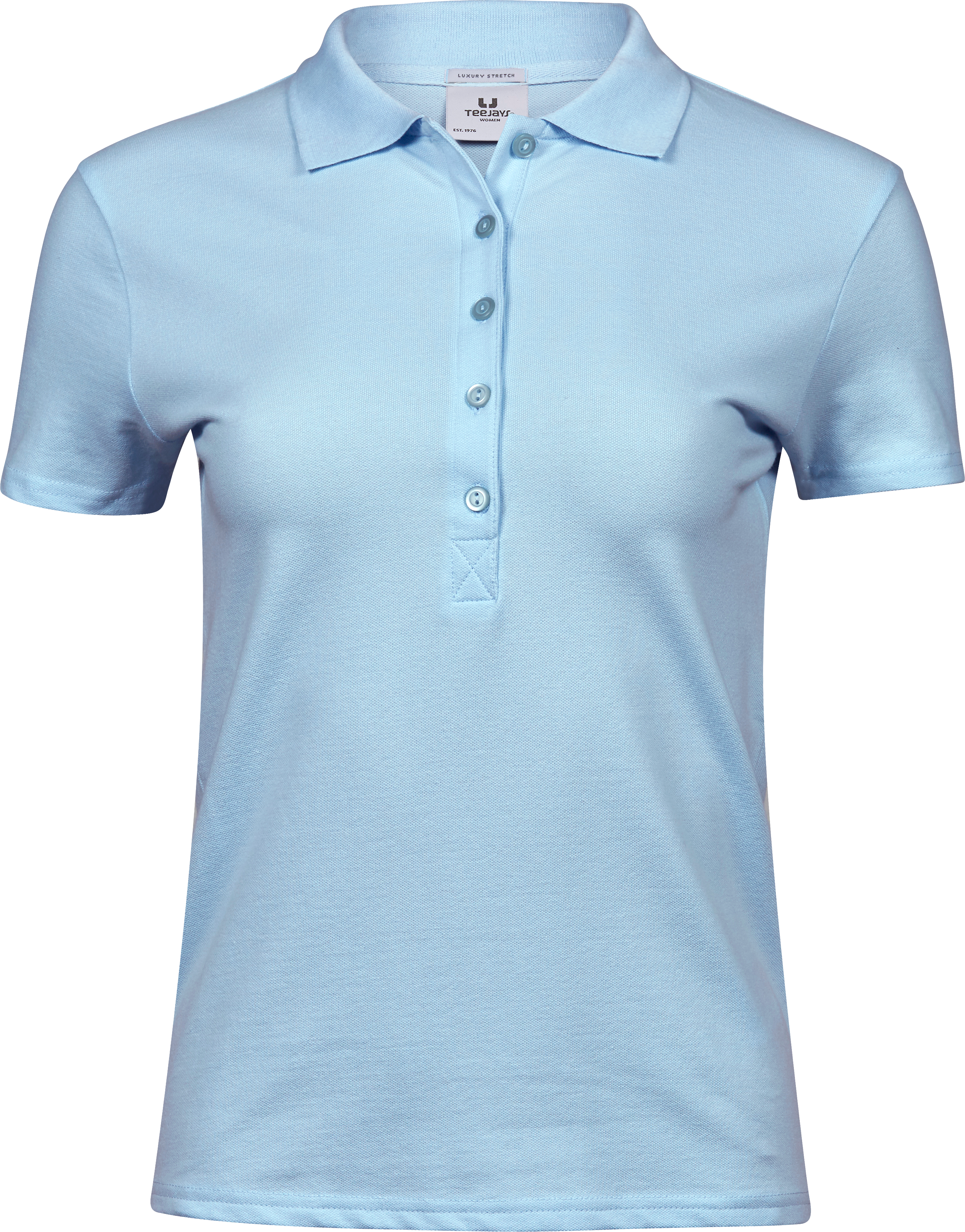 Luxury Stretch Polo, piké för damer från Tee Jays i Ljusblå