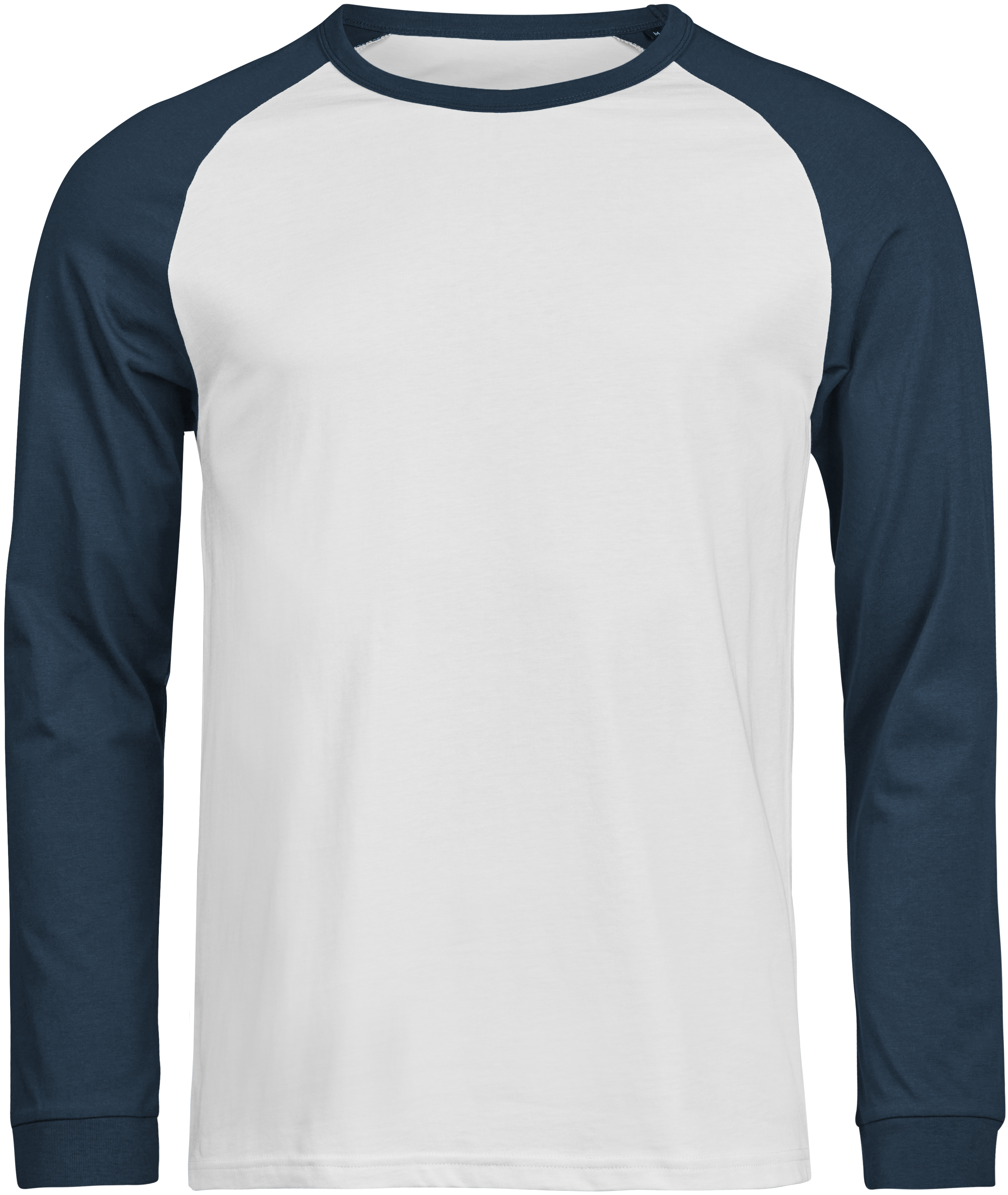 Unlabeled Baseball Tee, t-shirt unisex från Tee Jays i Vit/Bläckblå