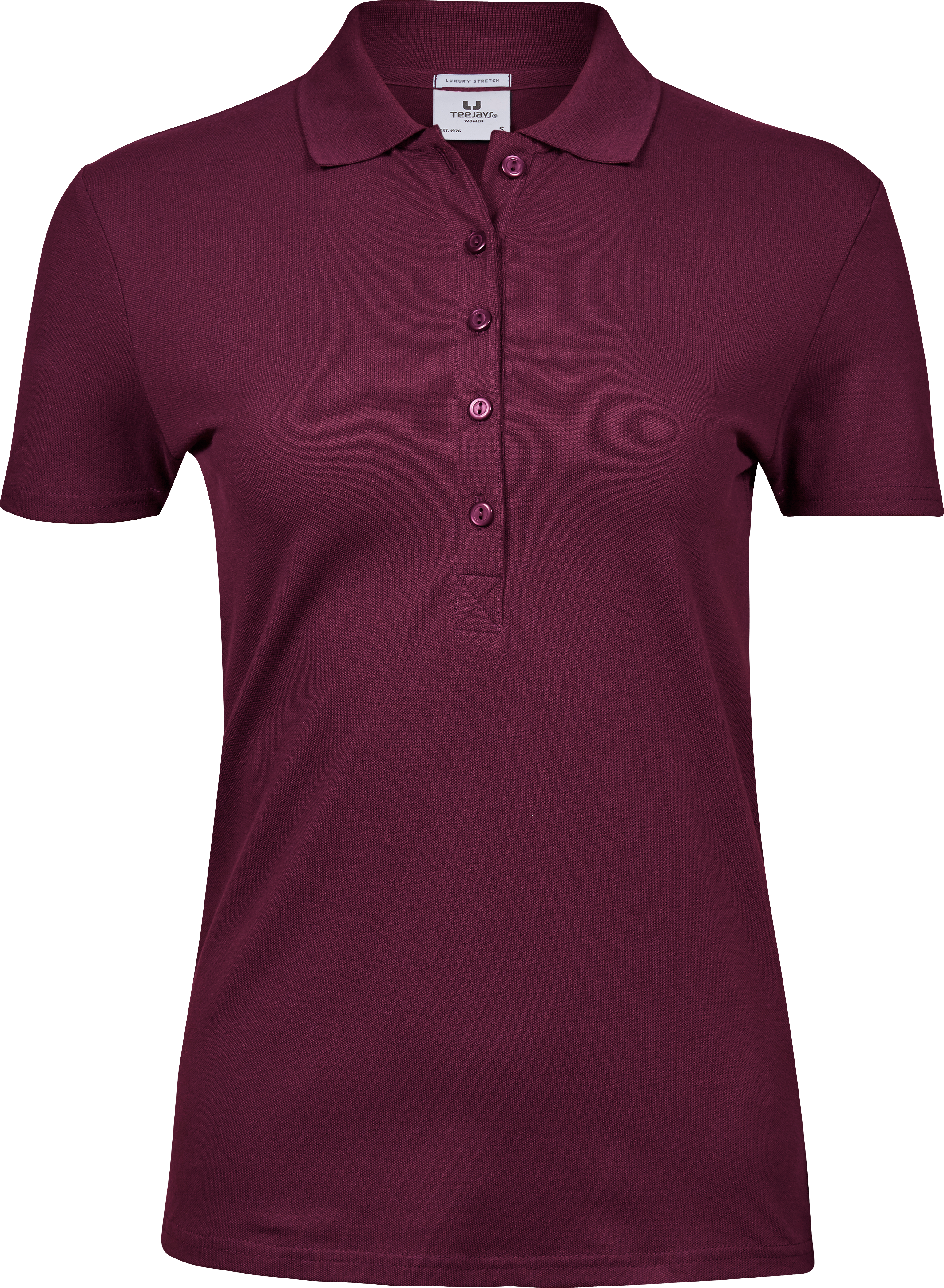 Luxury Stretch Polo, piké för damer från Tee Jays i Vinröd