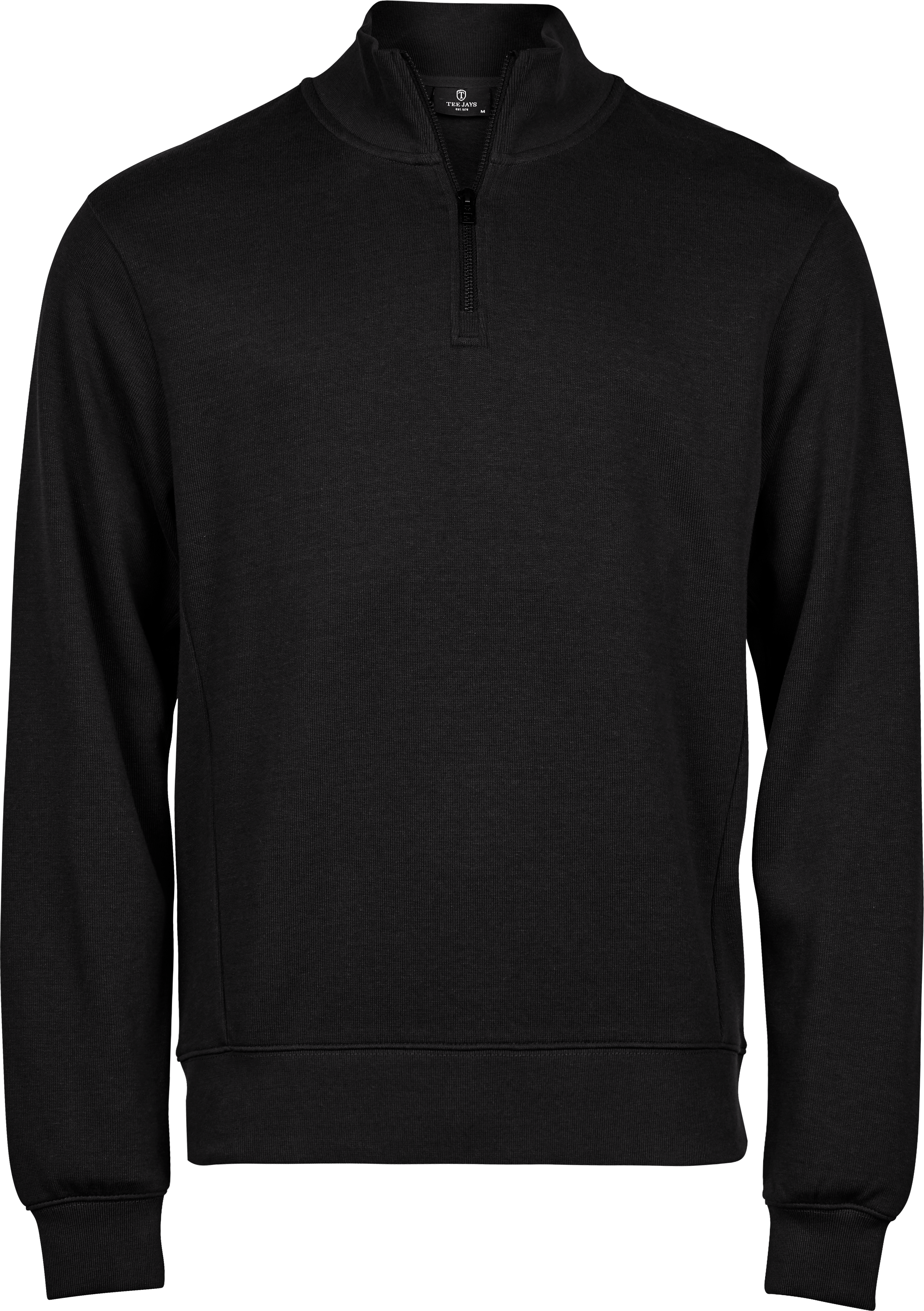 Ribbed Interlock Half Zip, sweatshirt för herrar från Tee Jays
