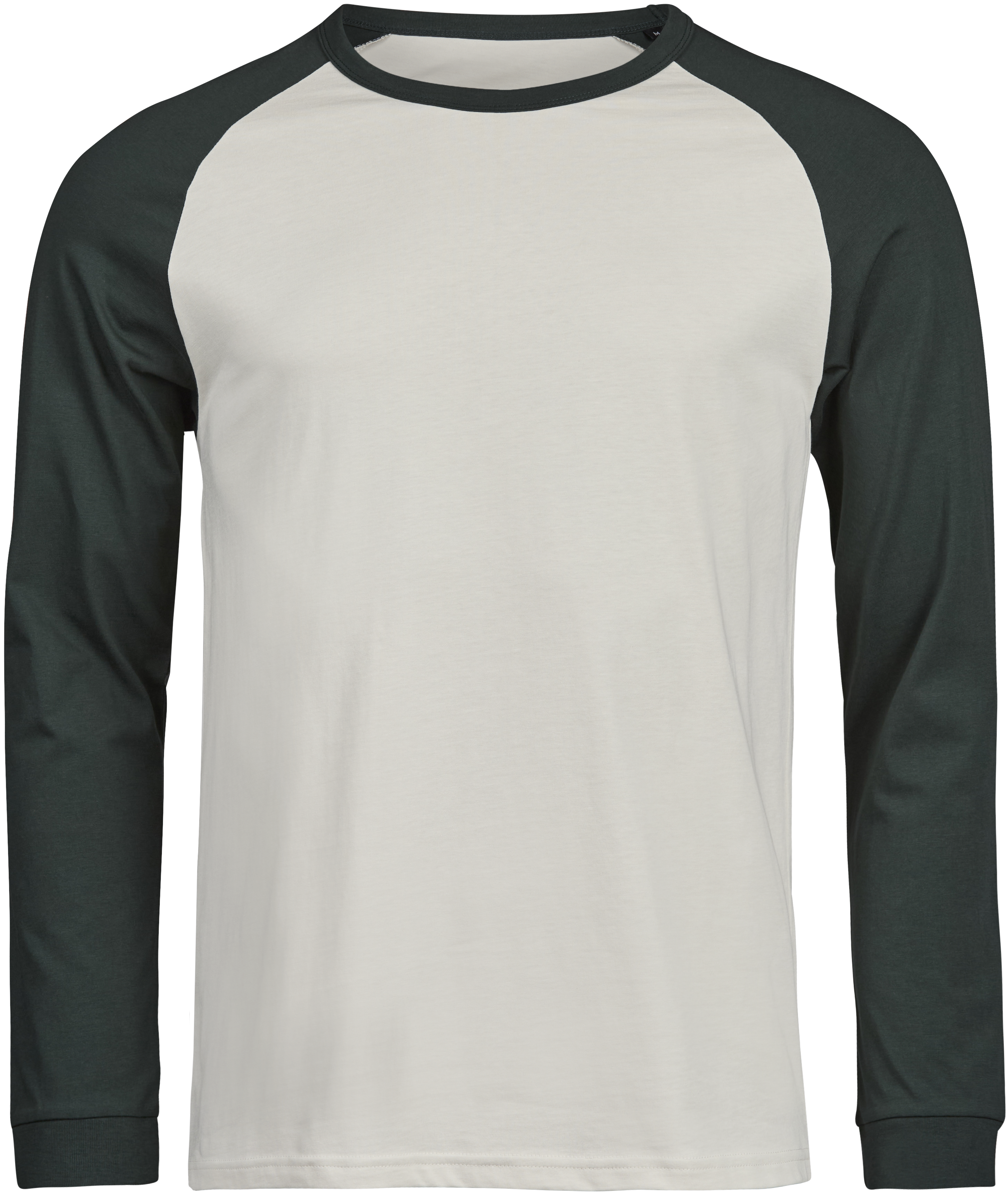 Unlabeled Baseball Tee, t-shirt unisex från Tee Jays i Cement/Mörkgrön