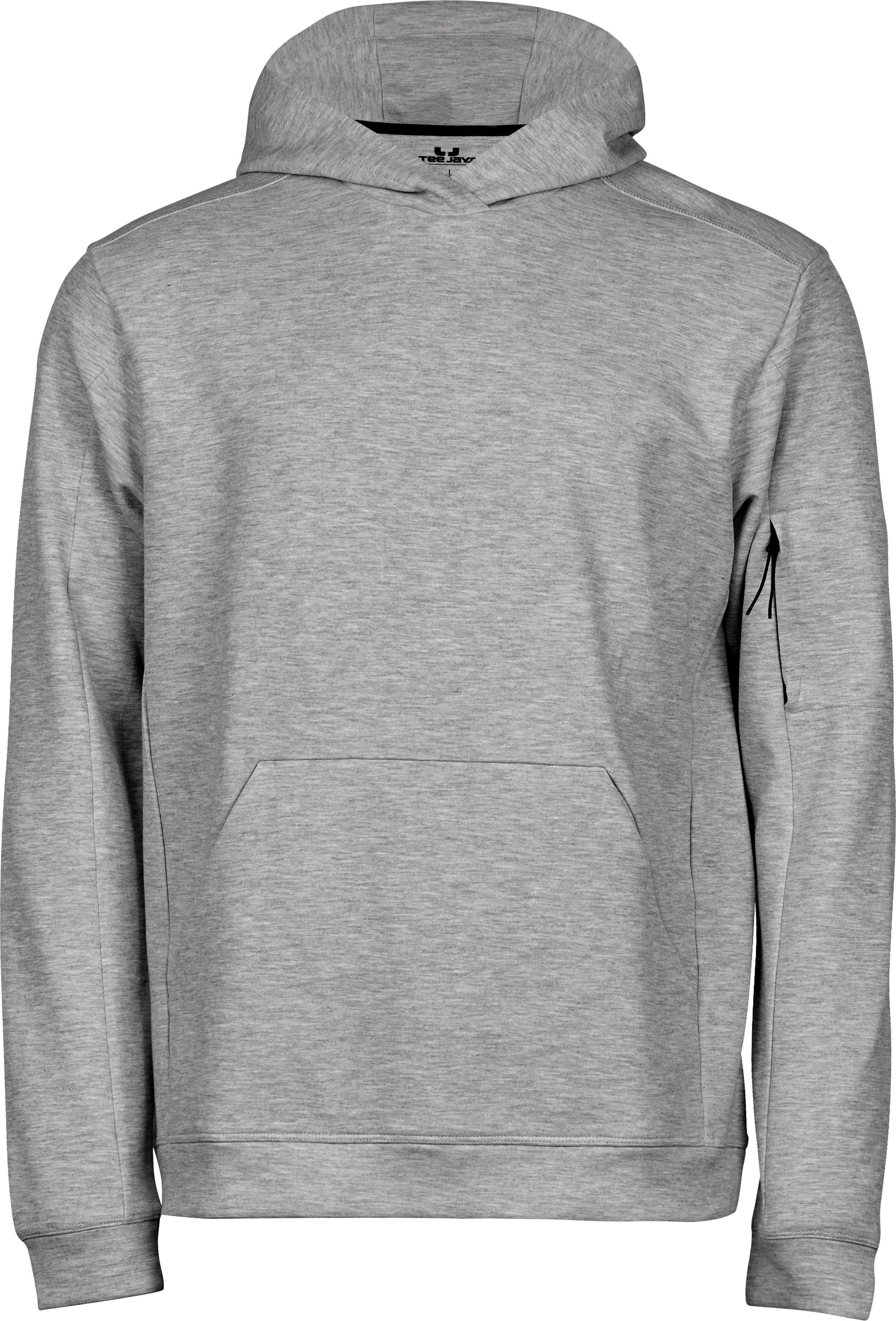 Athletic Hooded Sweat, huvtröja för herrar från Tee Jays i Grå melange