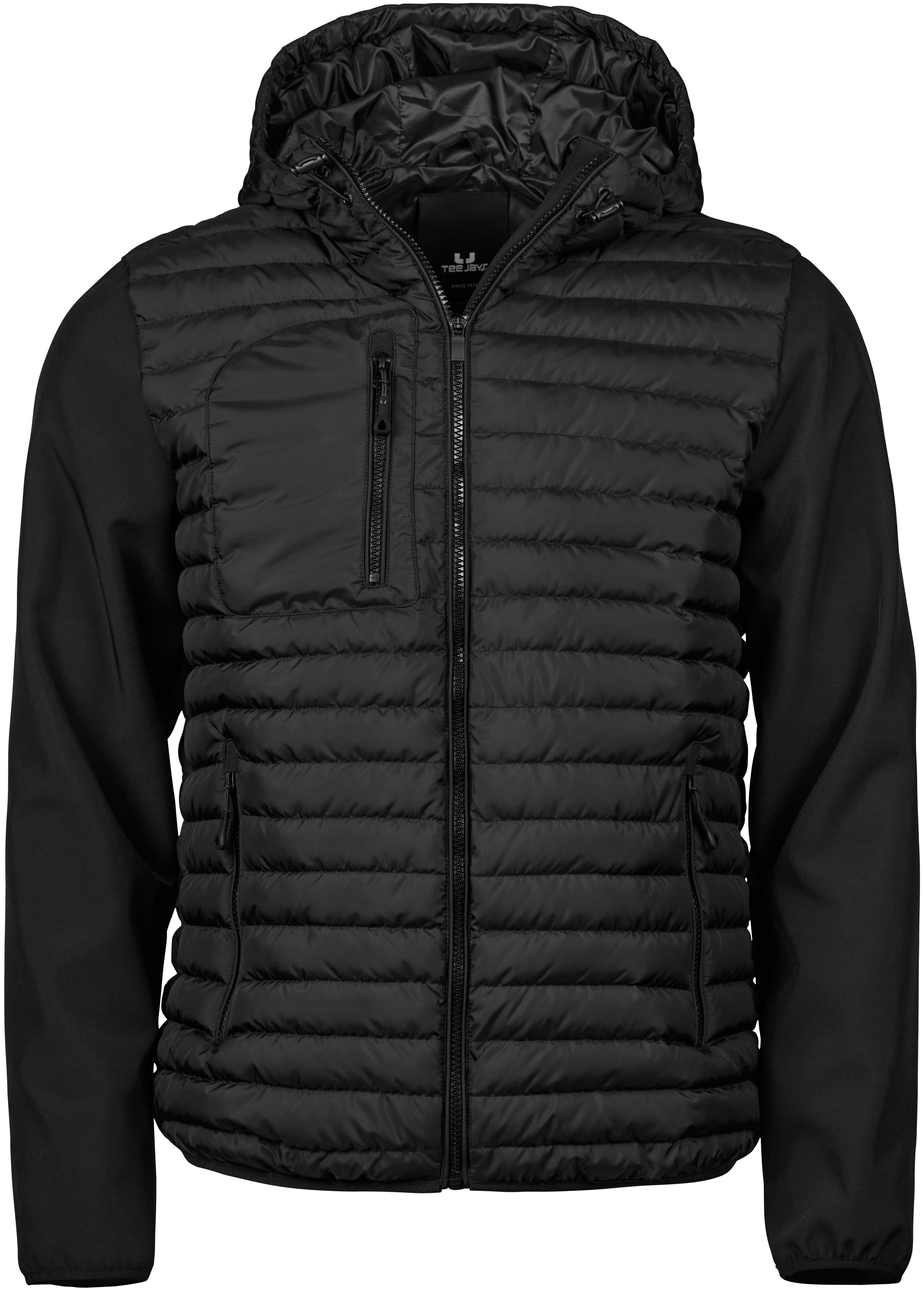 Hooded Crossover Jacket, jacka för herrar, svart från Tee Jays