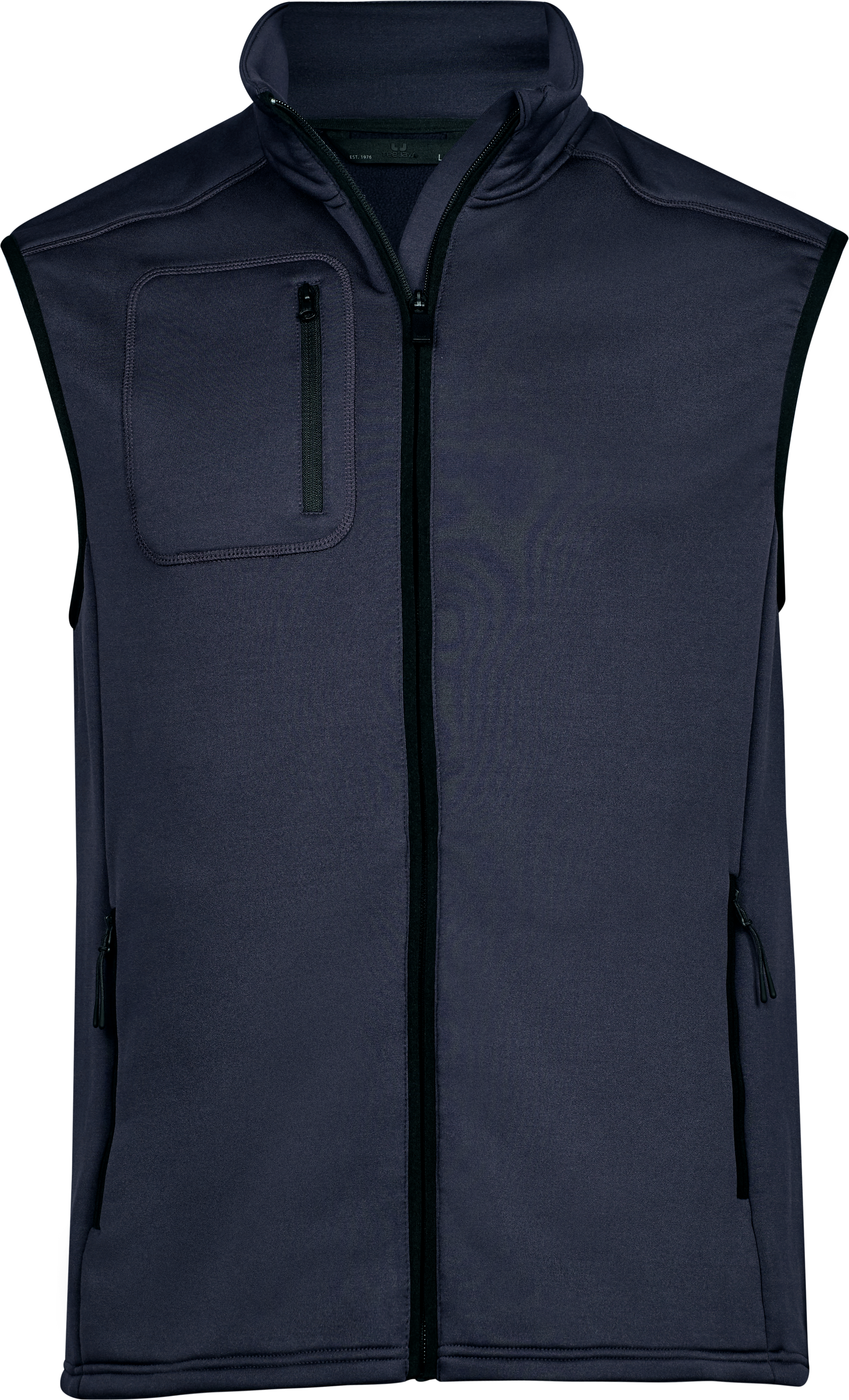 Stretch Fleece Bodywarmer, väst för herrar från Tee Jays i Marinblå