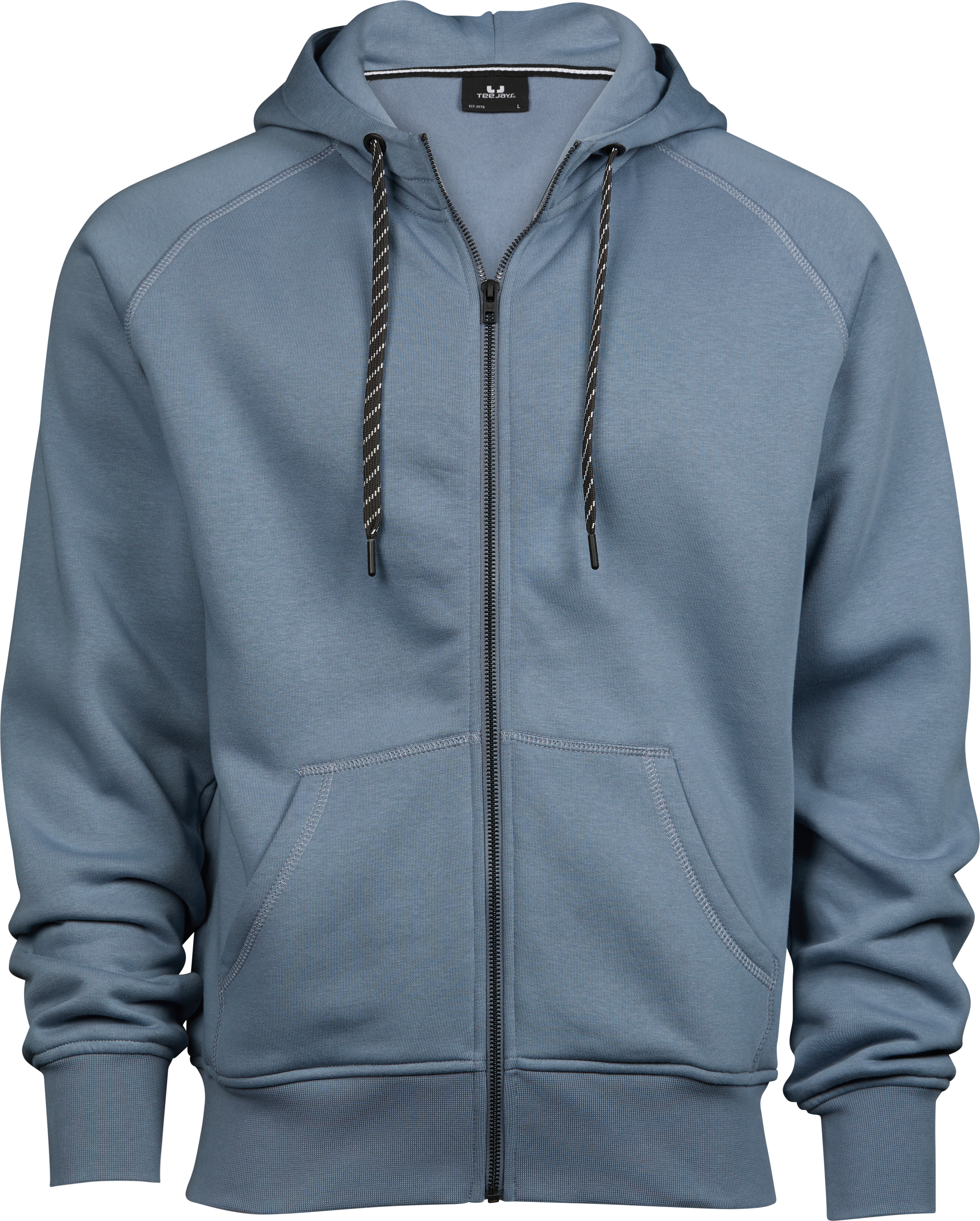 Fashion Full Zip Hood, huvtröja för herrar från Tee Jays i Flintgrå