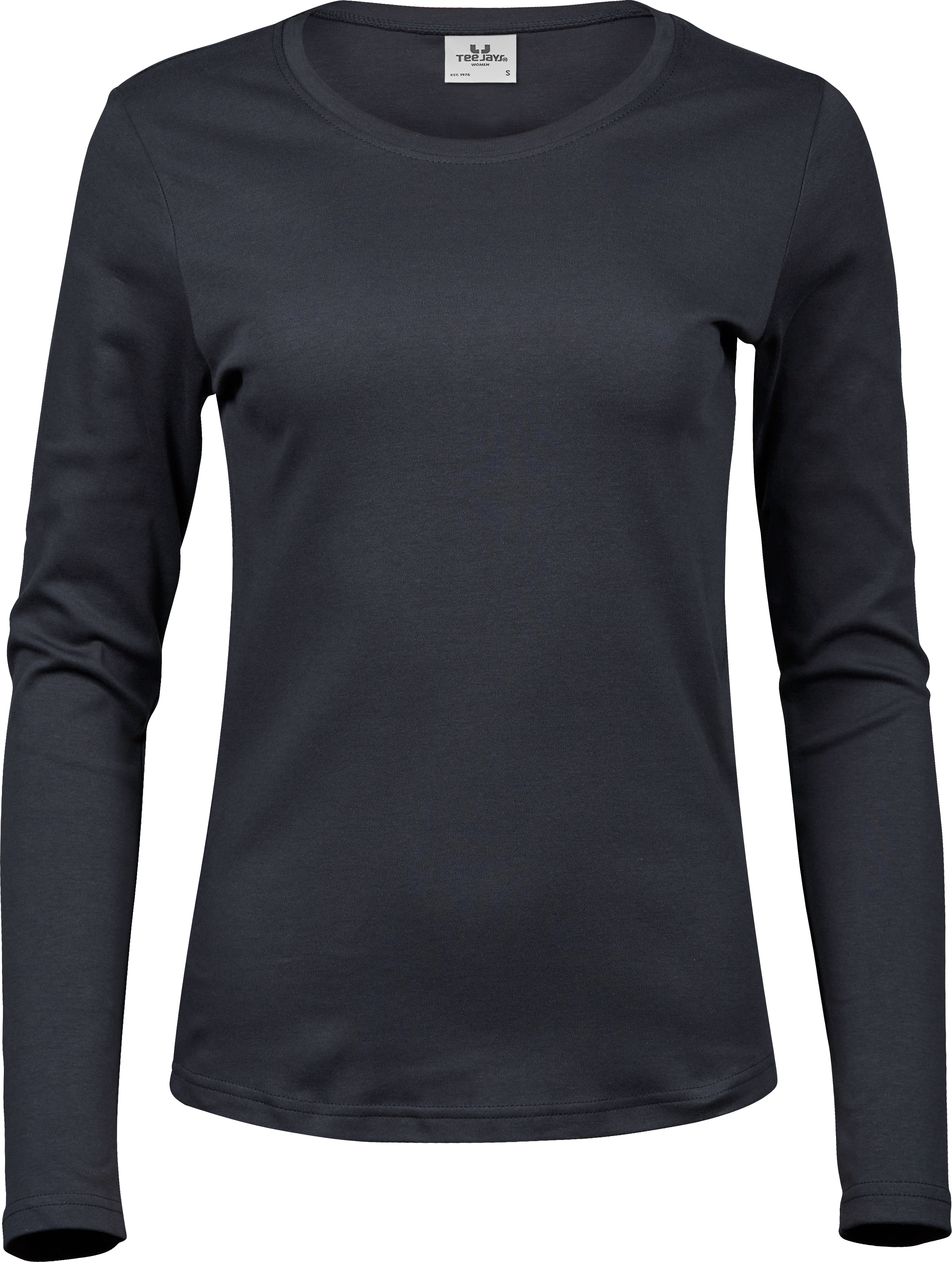 Long Sleeve Interlock Tee, långärmad t-shirt för damer från Tee Jays i Mörkgrå