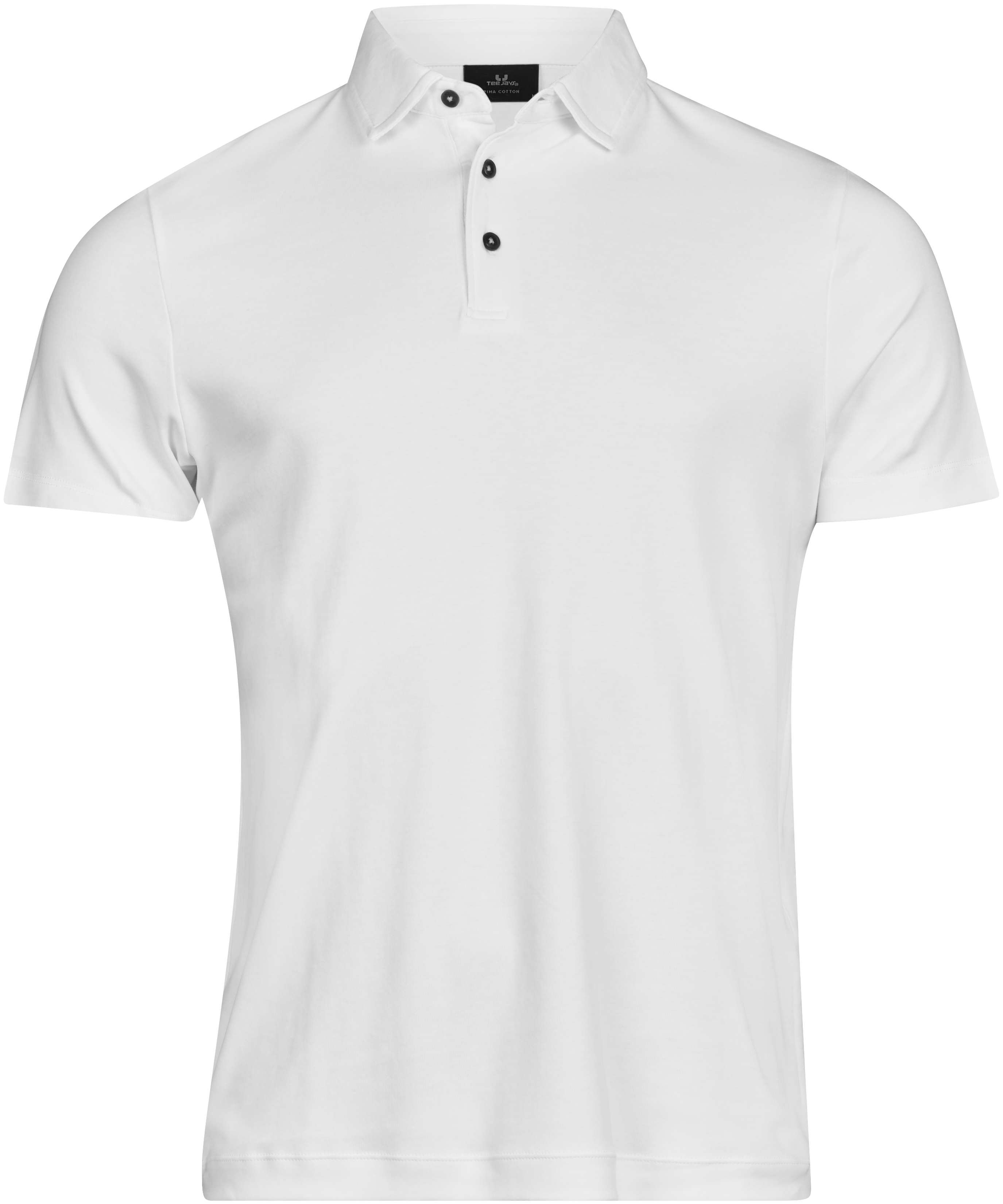Pima Cotton Polo, piké för herrar från Tee Jays i Vit