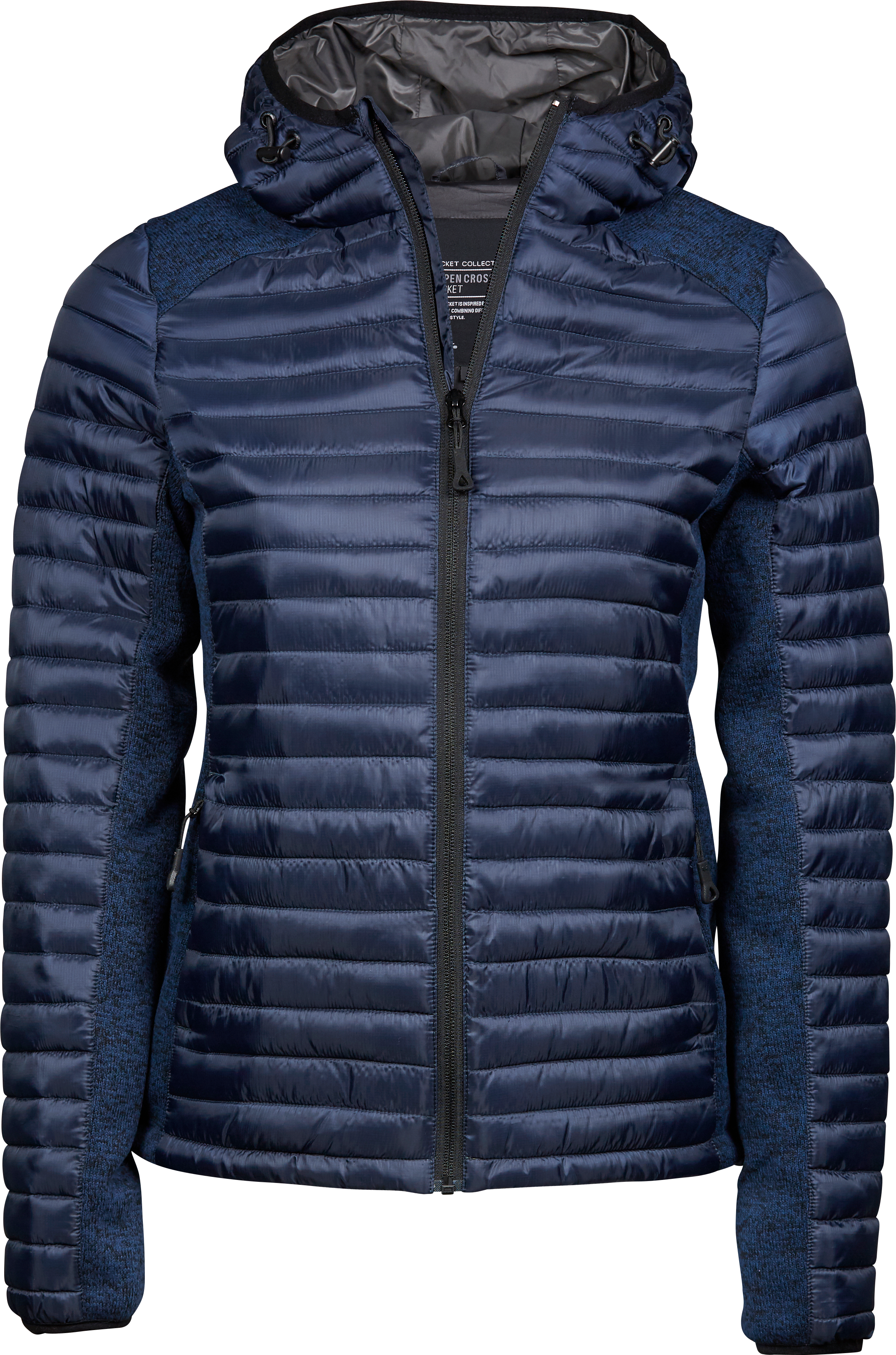 Hooded Outdoor Crossover, huvtröja för damer från Tee Jays i Marinblå/Marinblå melange