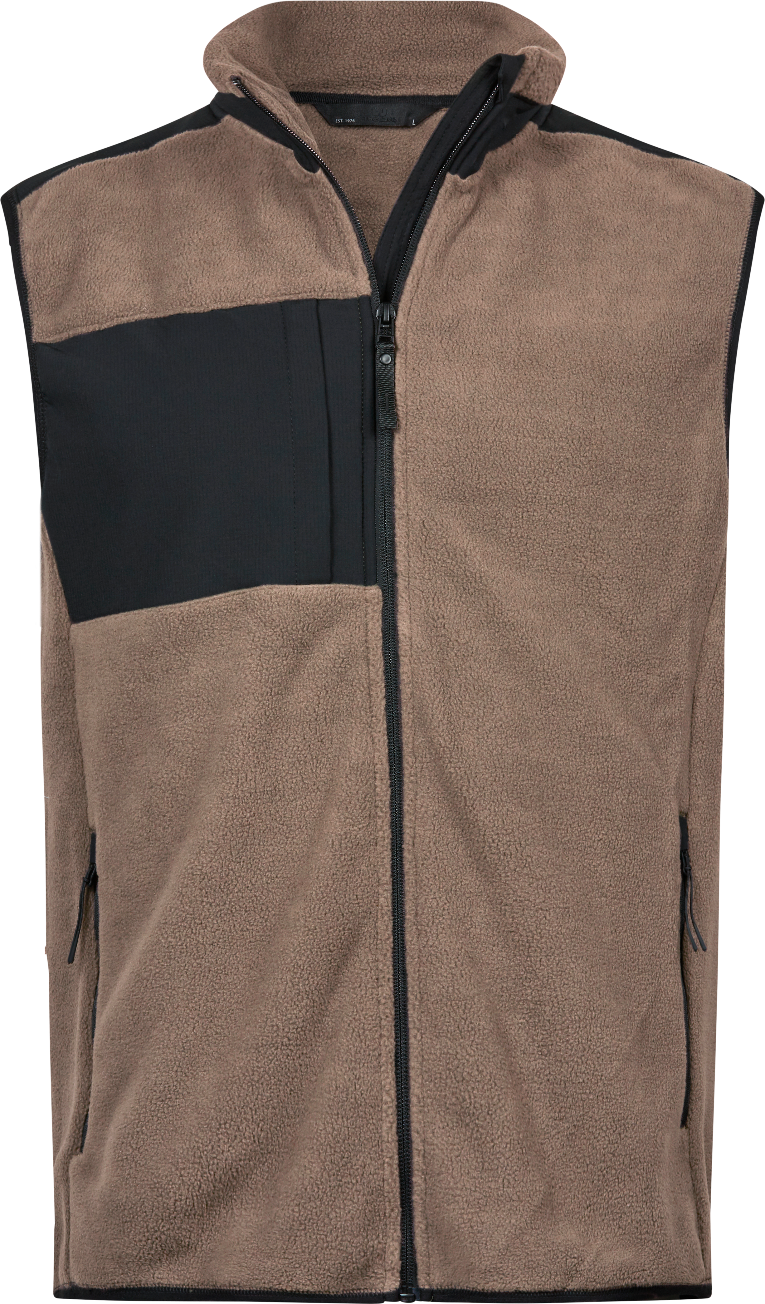 Mountain Fleece Bodywarmer, väst för herrar från Tee Jays i Lergrå/Svart