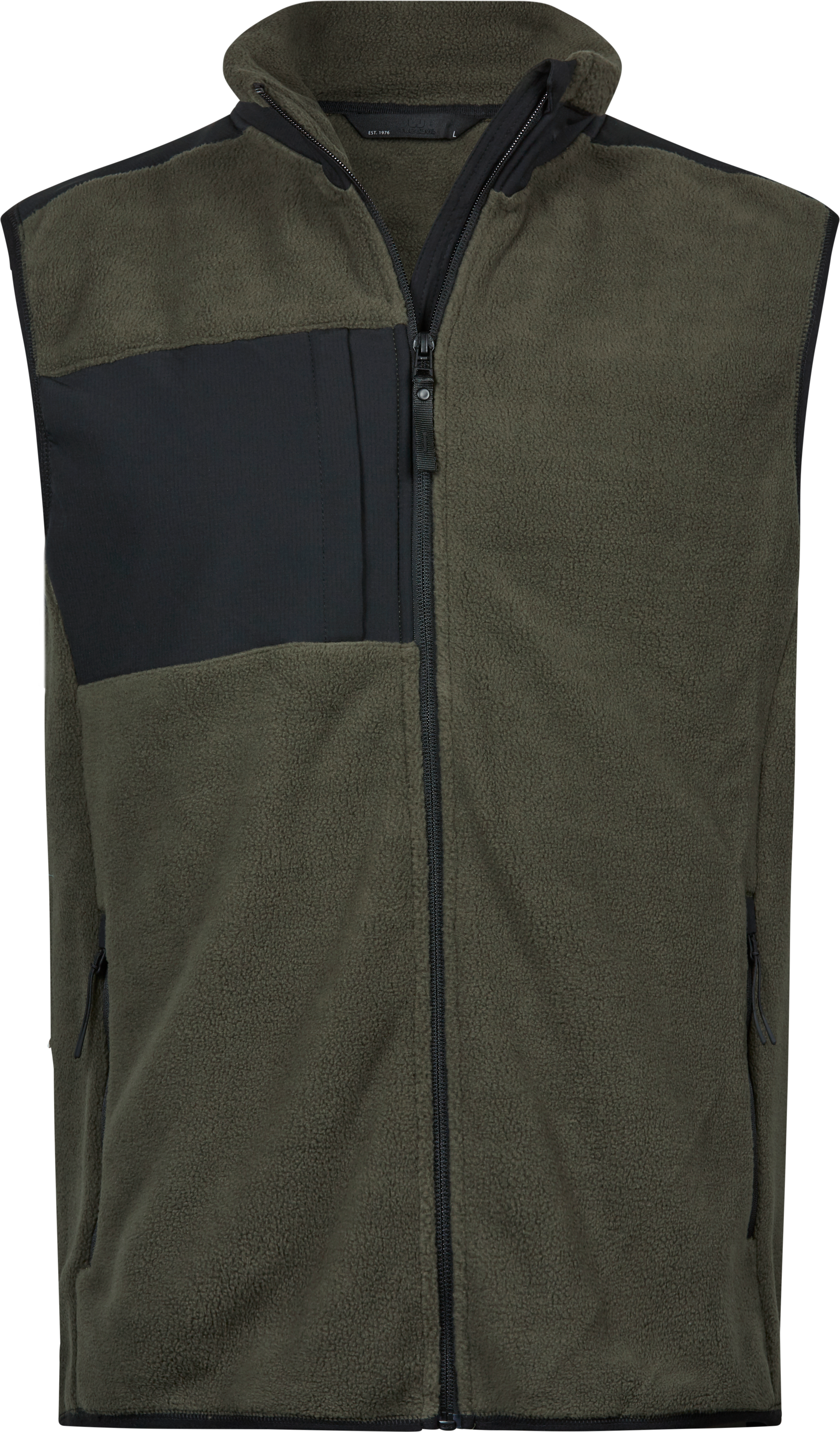 Mountain Fleece Bodywarmer, väst för herrar från Tee Jays i Djupgrön/Svart