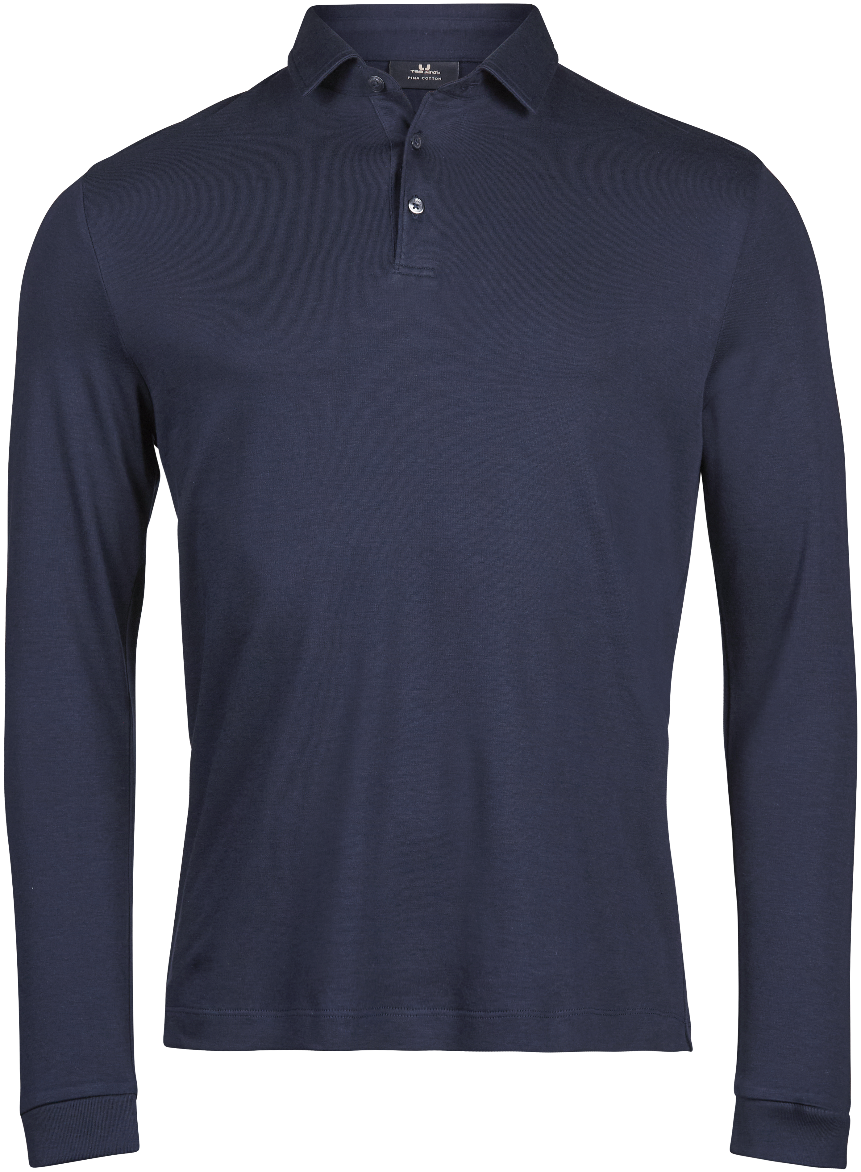 Pima Cotton Long Sleeve Polo, piké för herrar från Tee Jays i Marinblå