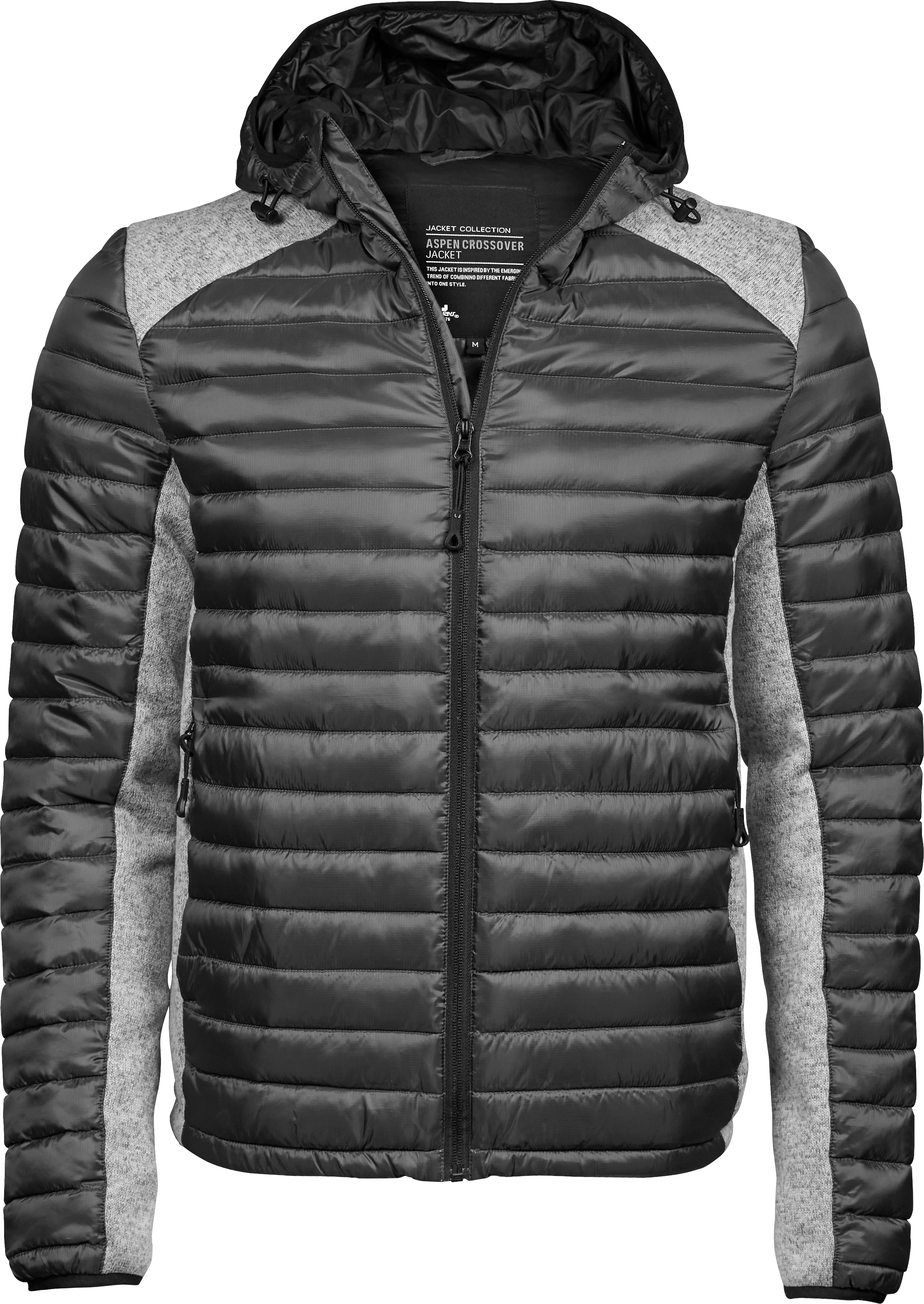 Hooded Outdoor Crossover, huvtröja för herrar från Tee Jays i Rymdgrå/Grå melange