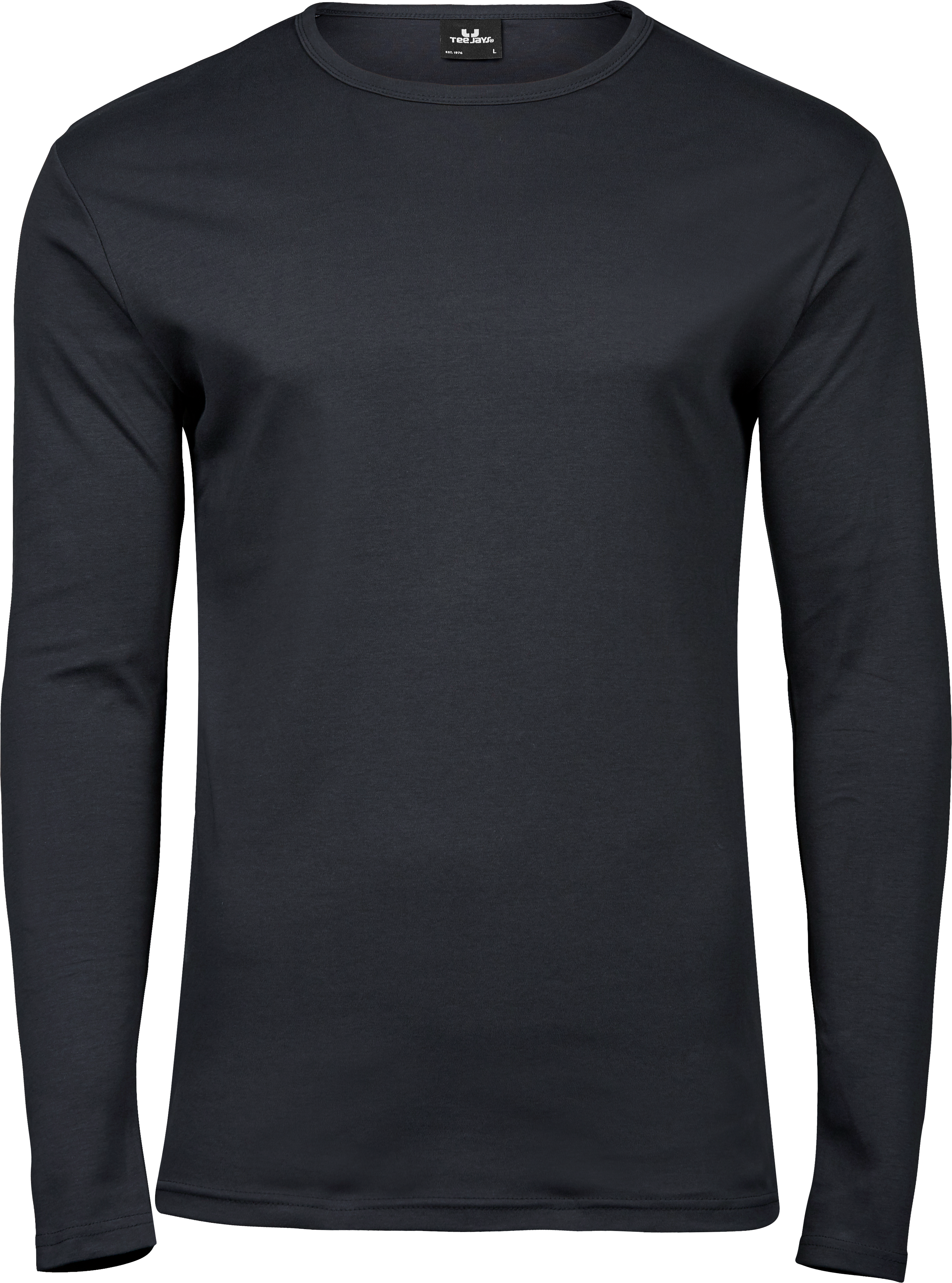 Long Sleeve Interlock Tee, långärmad t-shirt för herrar från Tee Jays i Mörkgrå