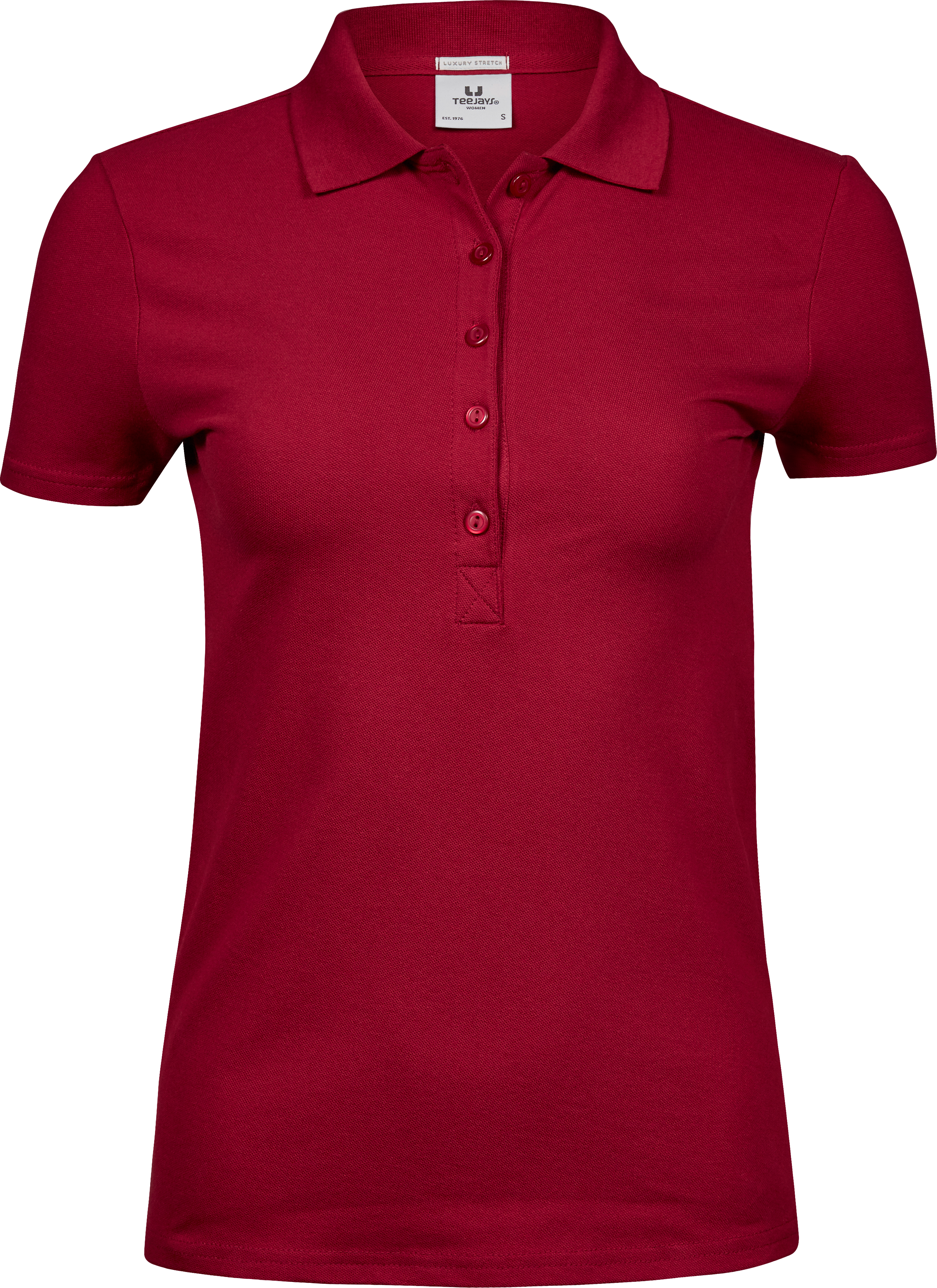 Luxury Stretch Polo, piké för damer från Tee Jays i Djupröd
