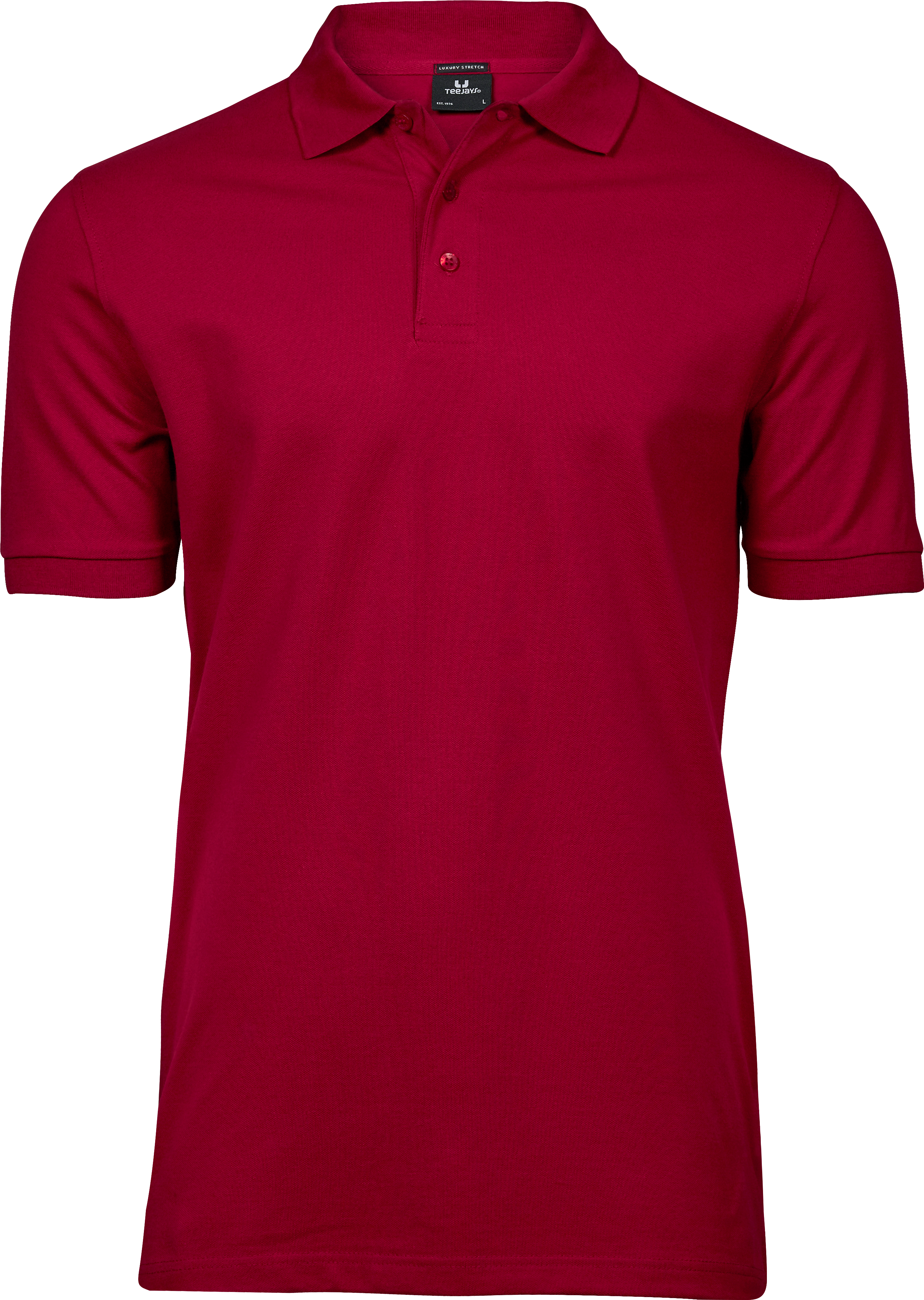 Luxury Stretch Polo, piké för herrar från Tee Jays i Djupröd