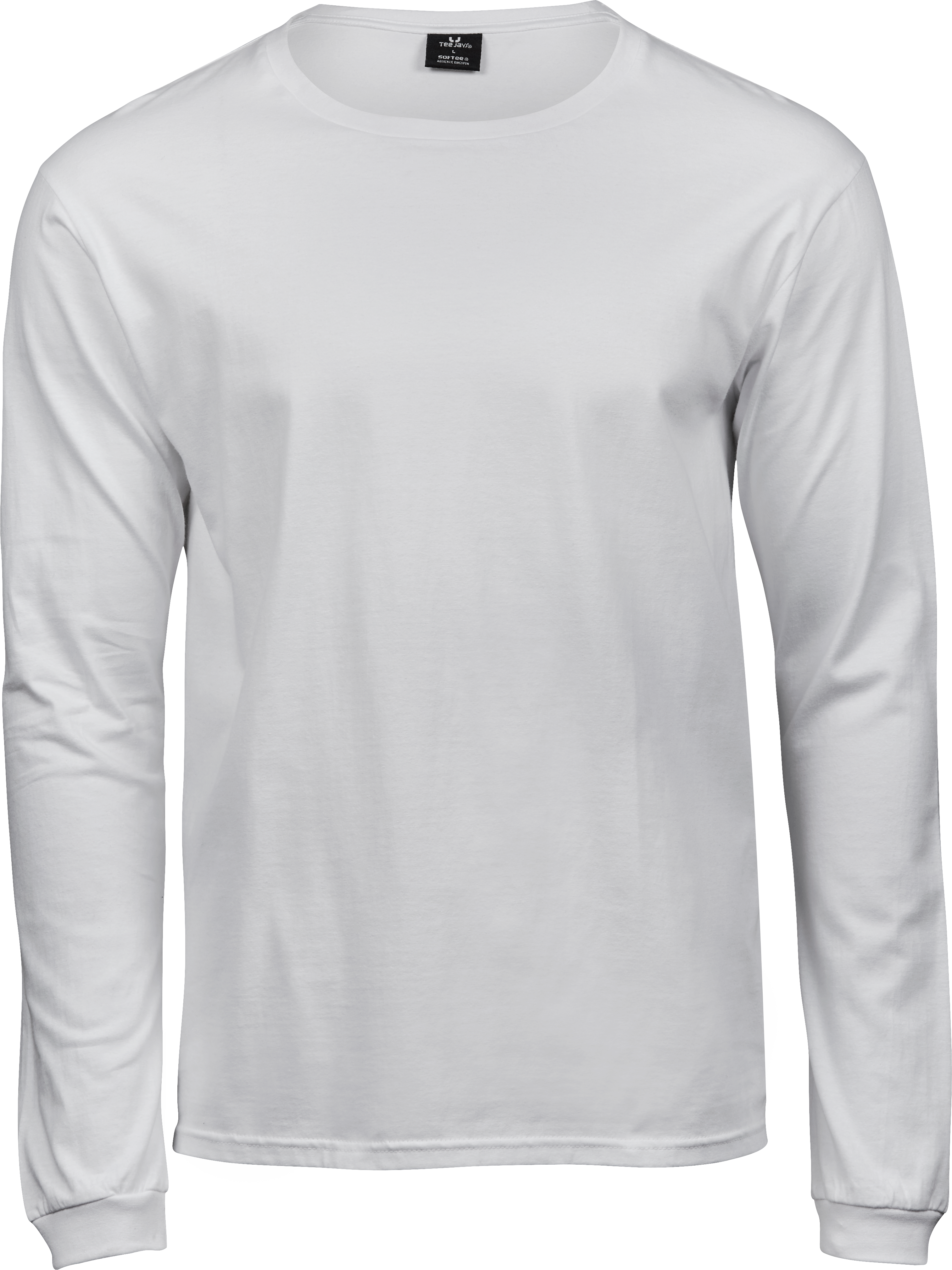 Long Sleeve Fashion Sof Tee, långärmad t-shirt för herrar från Tee Jays i Vit