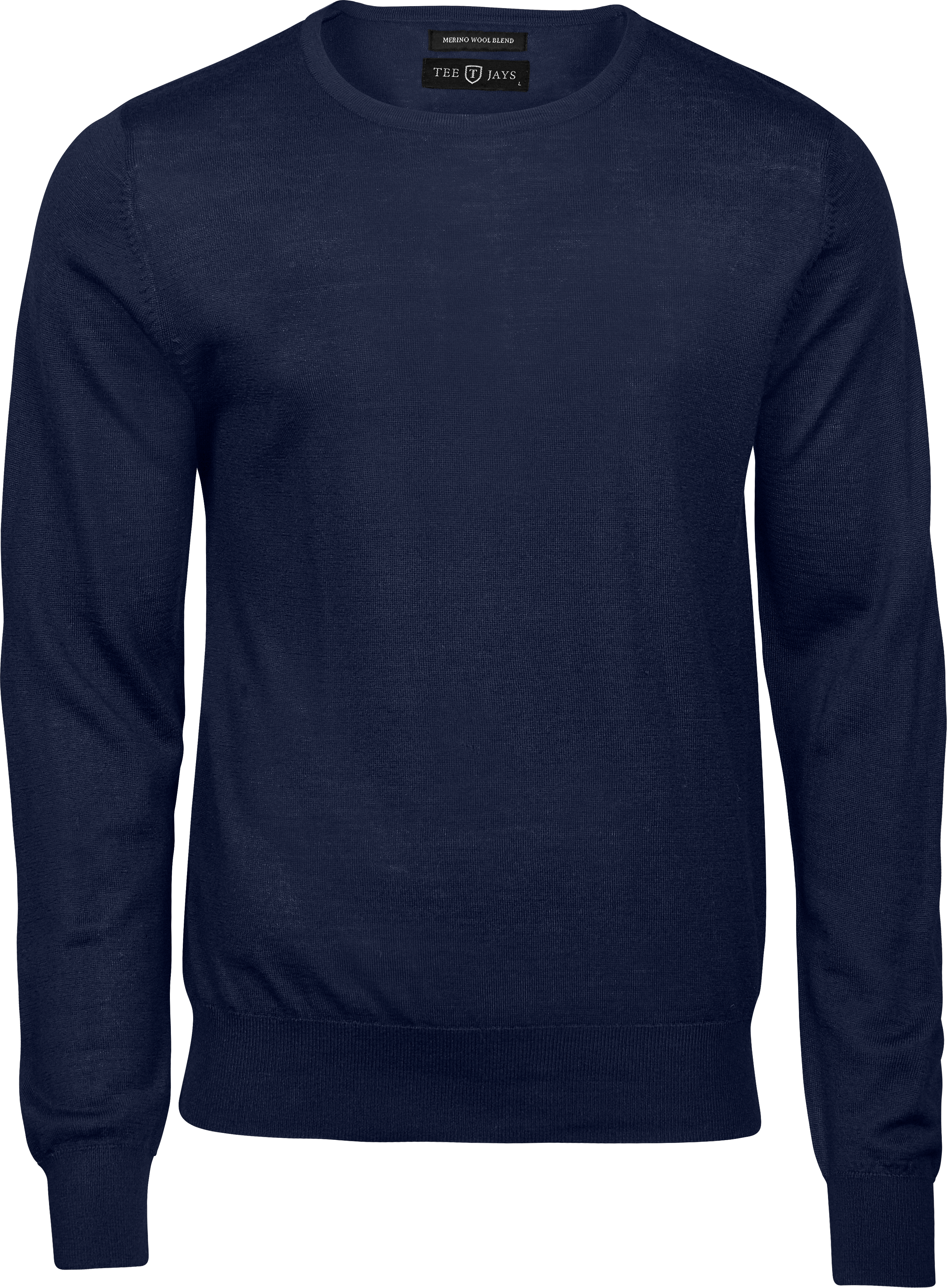 Crew Neck Knit, stickad tröja för herrar från Tee Jays i Marinblå