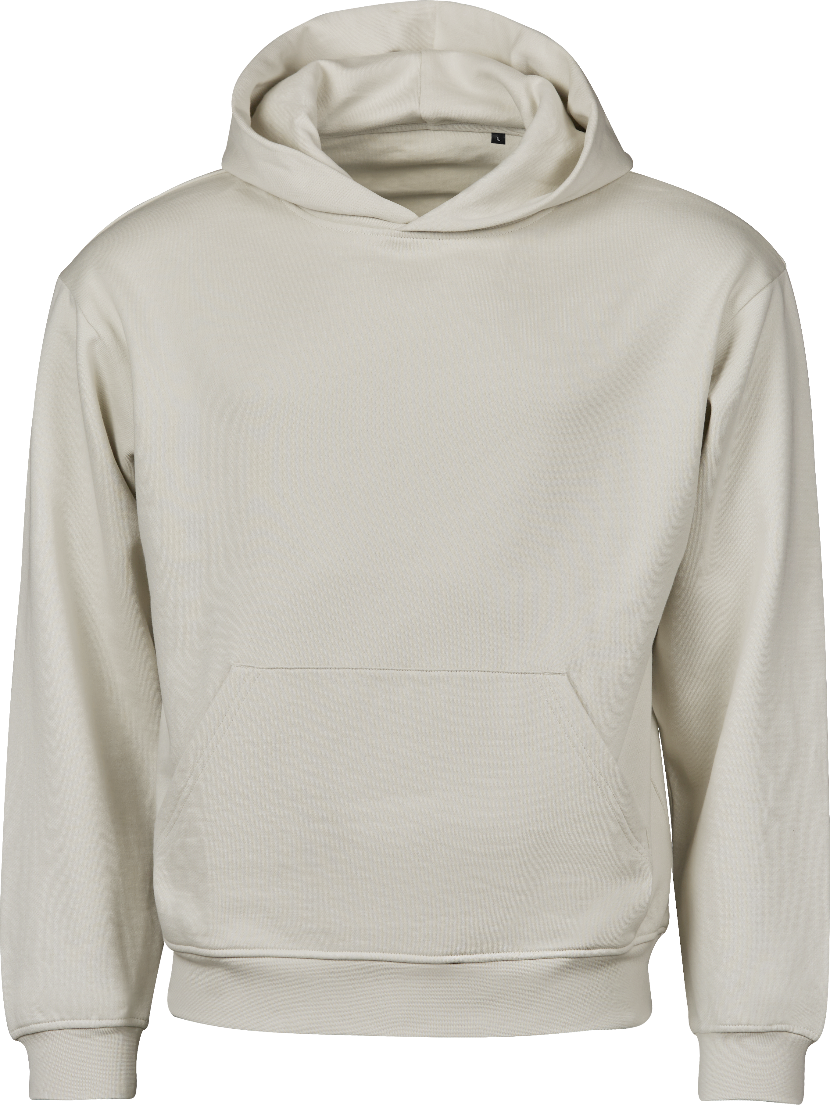 Unlabeled Loose Fit Hoodie, huvtröja unisex från Tee Jays i Cement