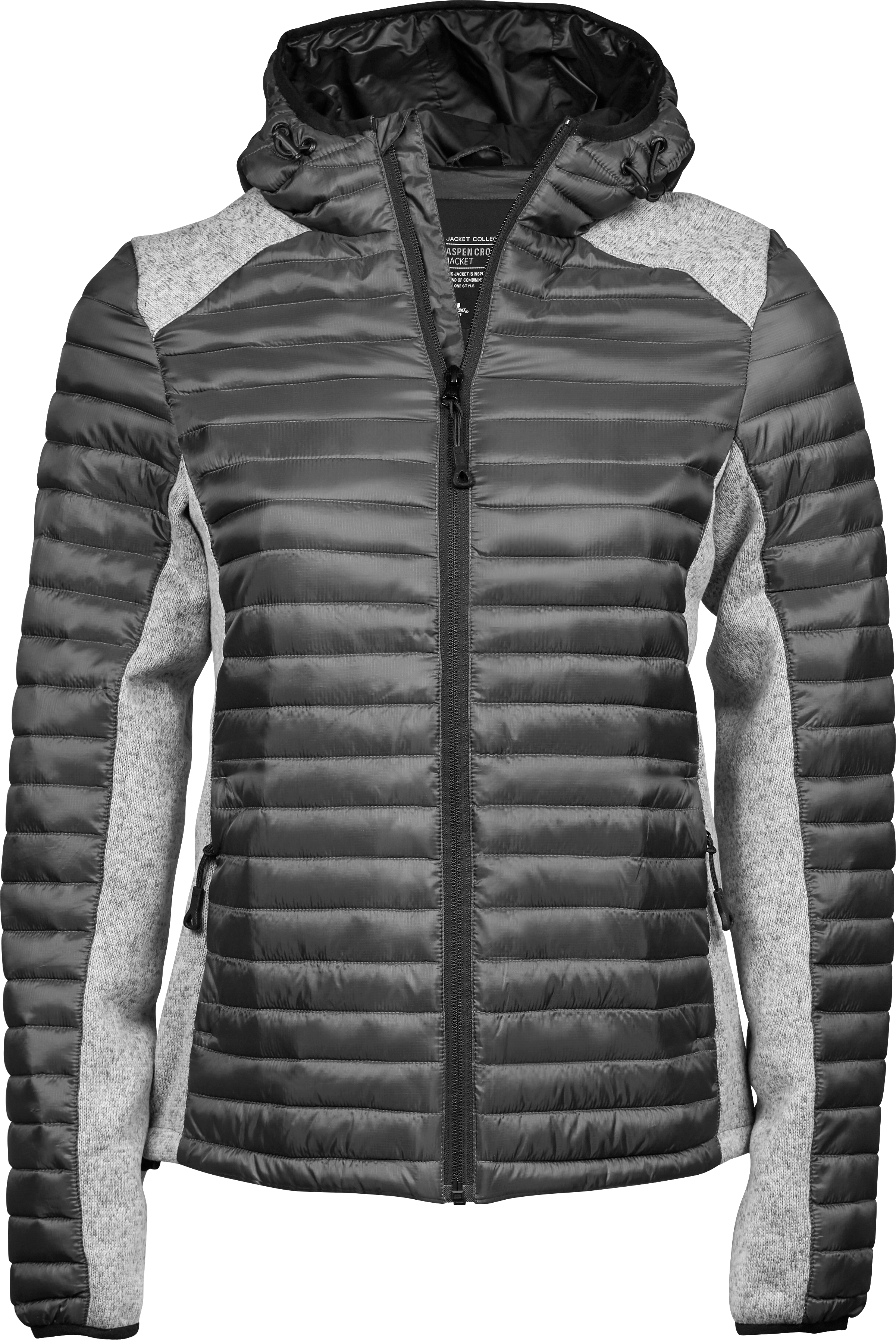 Hooded Outdoor Crossover, huvtröja för damer från Tee Jays i Rymdgrå/Grå melange