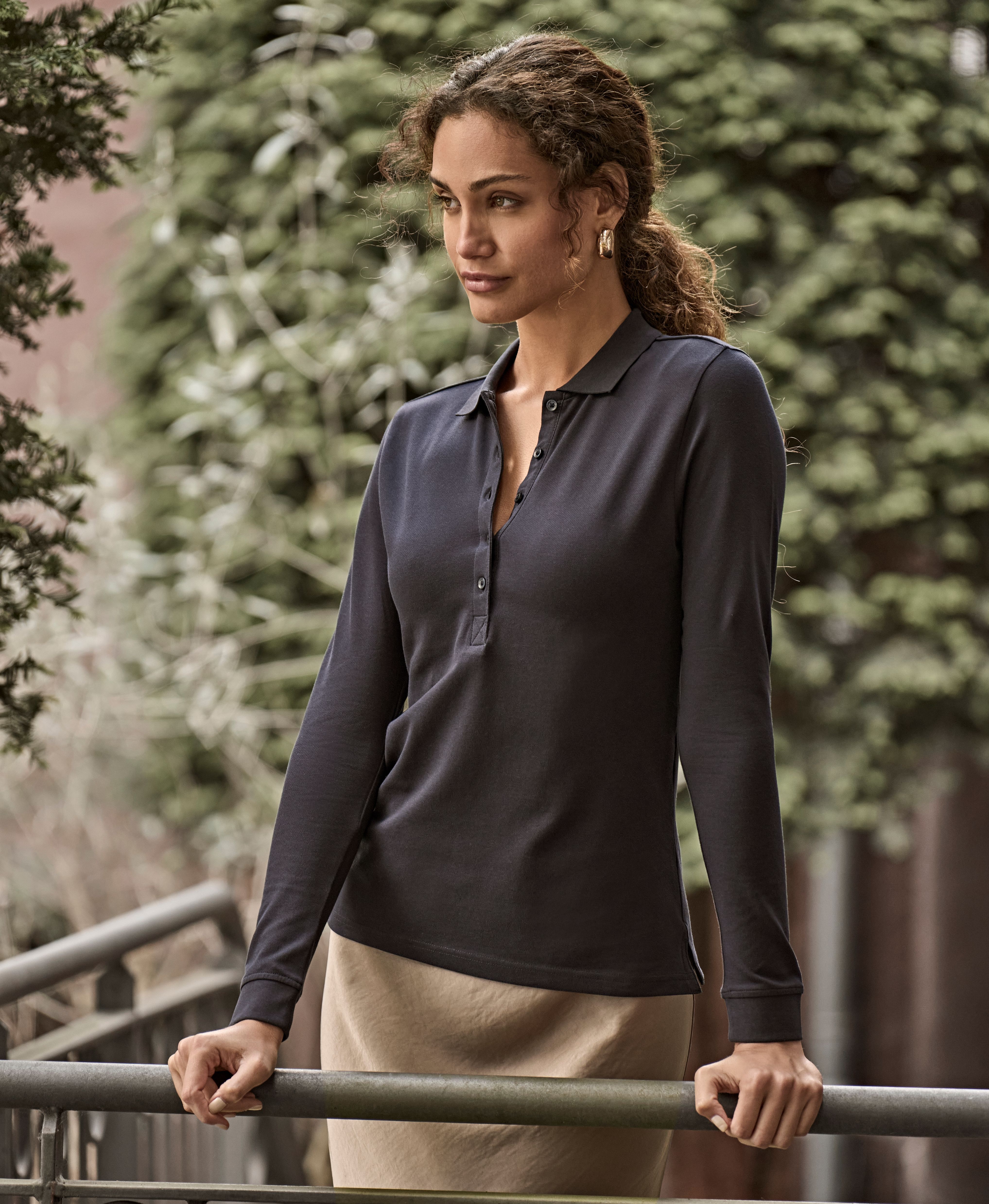 Tee Jays 146 Women's Luxury Stretch Long Sleeve Polo