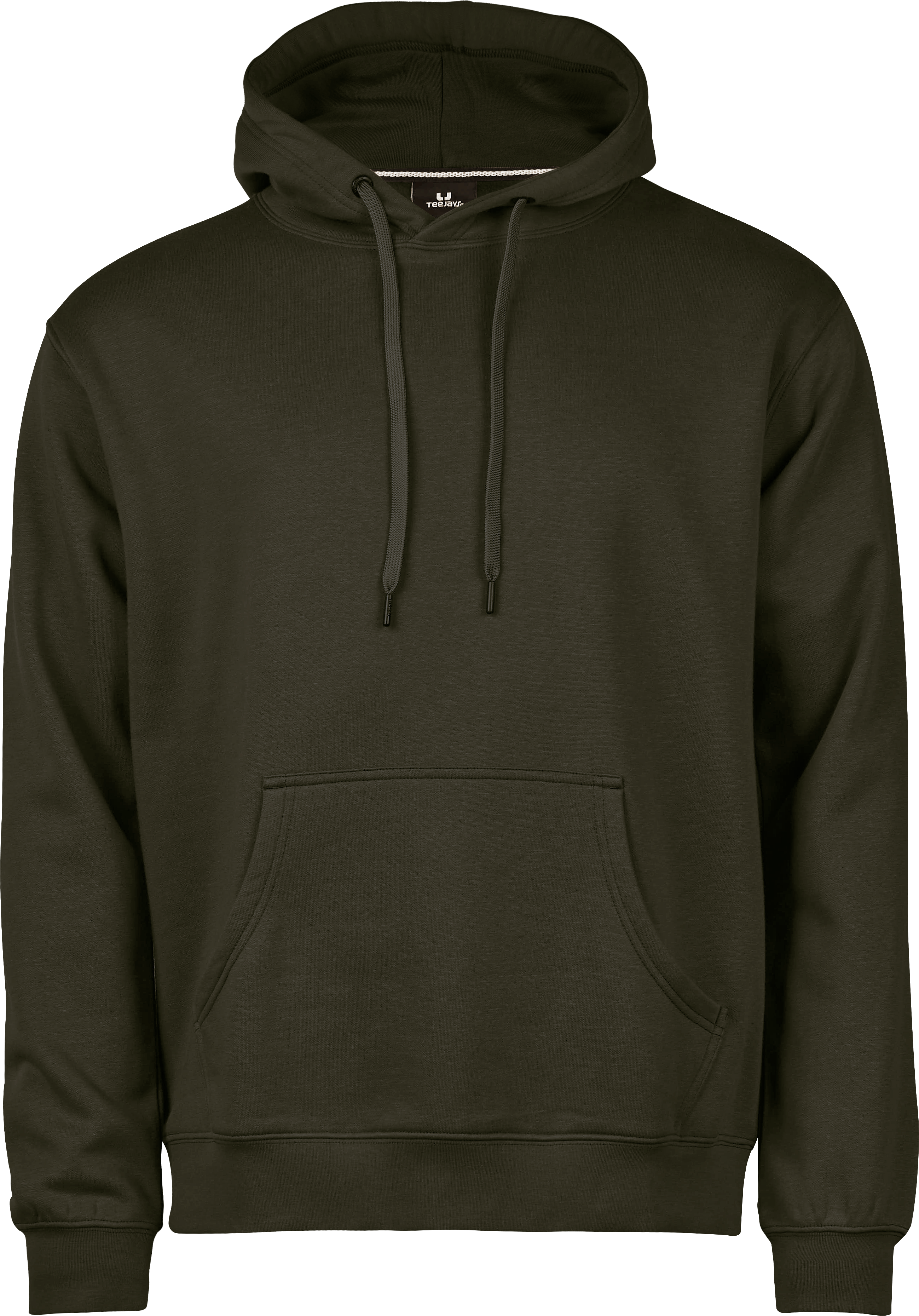 Hooded Sweatshirt, huvtröja för herrar från Tee Jays i Mörk olivgrön