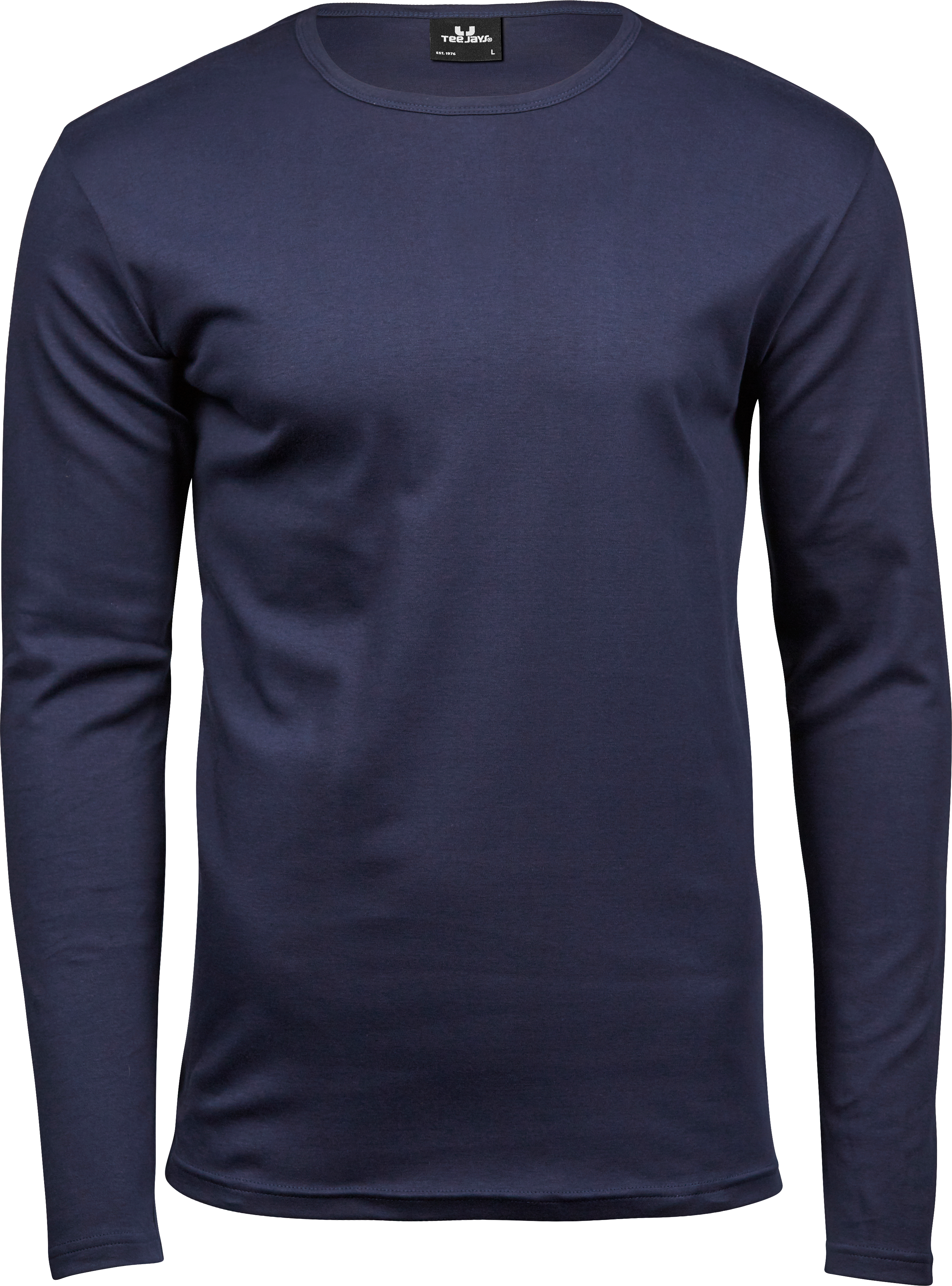 Long Sleeve Interlock Tee, långärmad t-shirt för herrar från Tee Jays i Marinblå