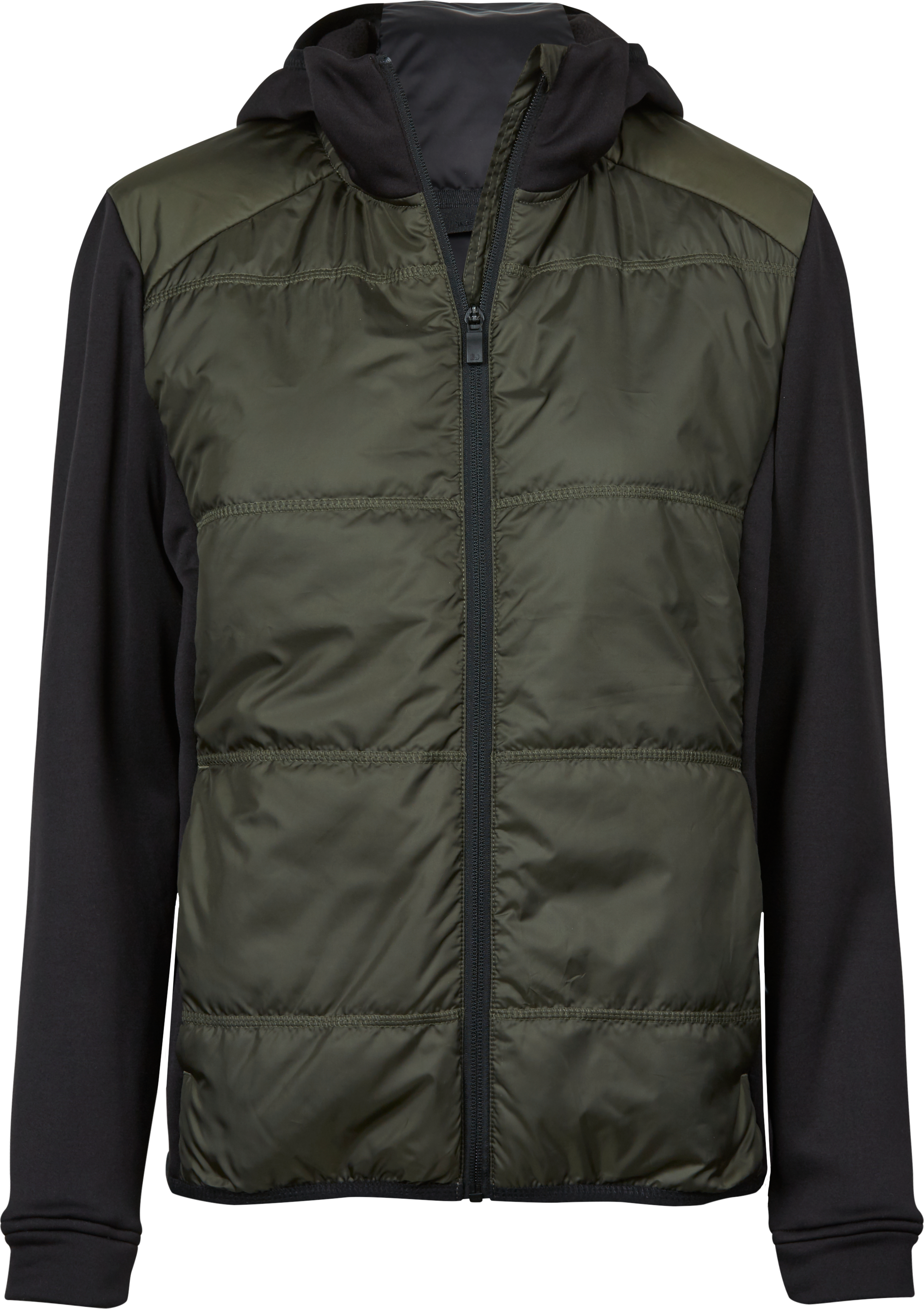 Hybrid-Stretch Hooded Jacket, jacka för damer från Tee Jays i Djupgrön/Svart